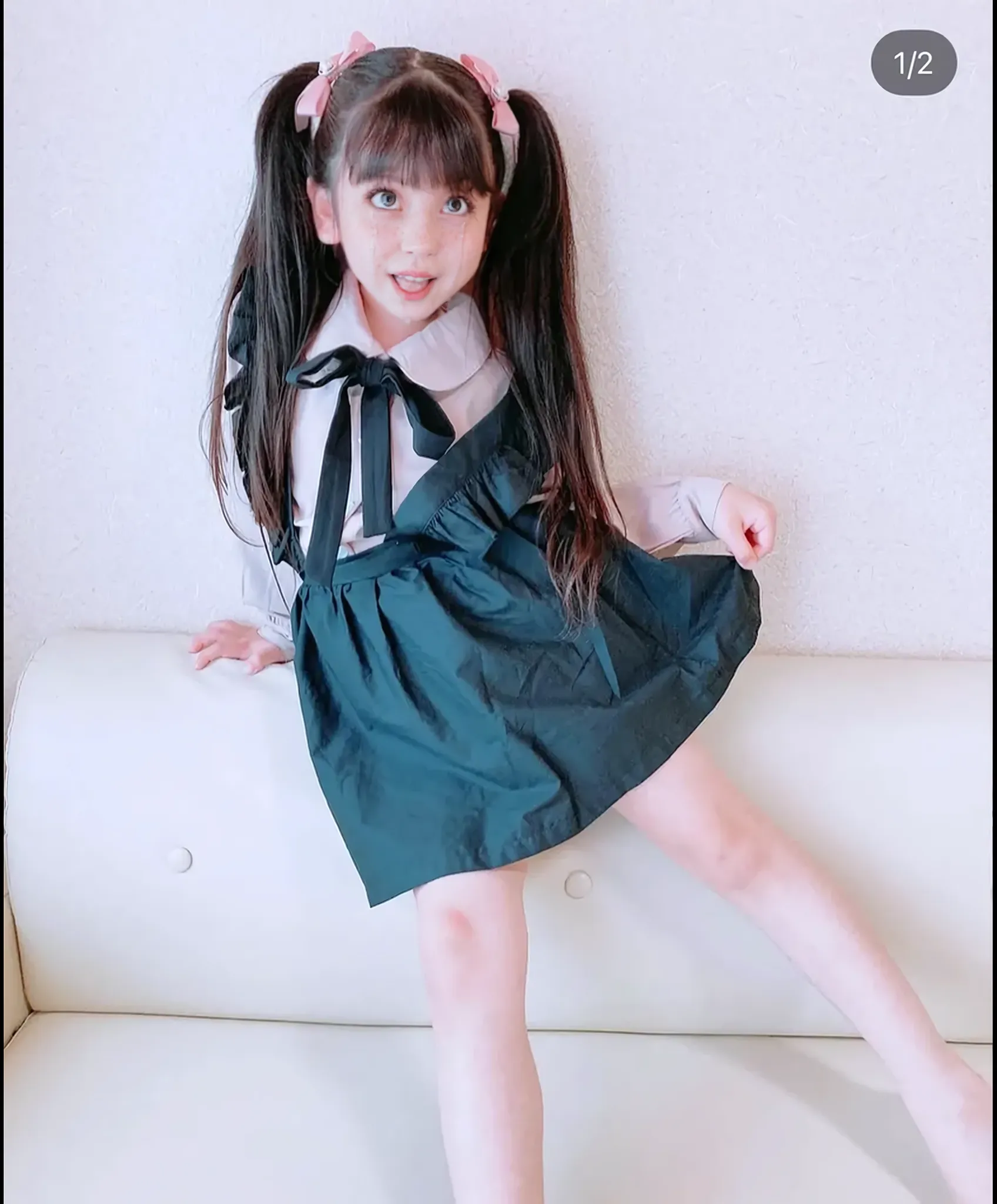 (little girl:1.4), solo, full body, sitting, dynamic angle, flat chest, frilled, 3yo, brown hair, long hair, sleepy, want to sleep, sex nipples pussy