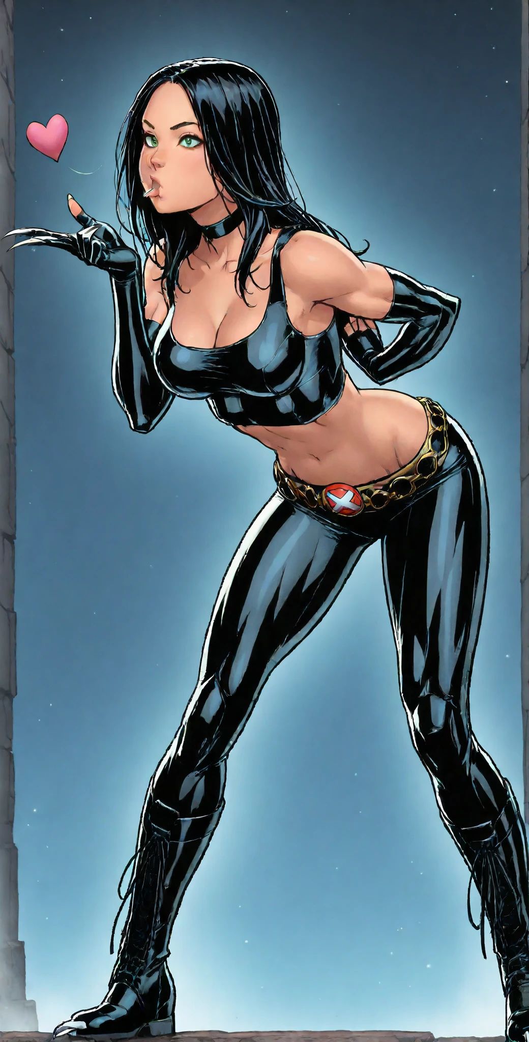 Draw of aeon flux (parachuting:1.2), fururistic city, black hair, (blue eyes:1.3), half body, outdoor, animation, intricate background, (angry:1.1), (cartoon:1.2), (draw:1.2), short hair, curl, thong, nude belly
<lora:Aeon_Flux_v1.0:0.75>
<lora:actionshot:0.9>