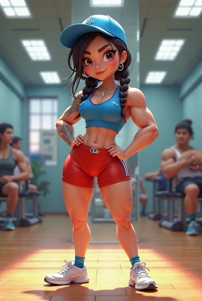 ((flexing back)) (from behind.),(red bikini.),(bluebell eyes, light scarlet lipstick and medium-length black hair with blue reflections that she usually wears back in two pigtails with red hair ties),(looking at viewers), high contrast, (8K UHD:1.2), (photorealistic:1.2),(masterpiece:1.4), (best quality:1.4),extremely detailed wallpaper, highly detailed illustrations, ((1 Girl)) , (super-complex details) official art, unity 8k wallpaper, ultra detailed, beautiful and aesthetic, masterpiece, best quality, ( zentangle, mandala, tangle, entangle), (fractal art:1.3) , masterpiece, , intricate detail,((bulking)),covered body upper body,(body builder:1.7), muscular, bob hair, busty, sexy, curvy, upper , raised hand, armpit, masterpiece, best quality, high quality, high definition, high quality texture, high quality shadow, high detail, beautiful detailed, fine detailed, extremely detailed cg, detailed texture, a realistic representation of the face, realistic, colorful , delicate, cinematic light, side light, Lens Flare, Ray Tracing, tailed beautiful delicate face, detailed beautiful delicate eyes, mature female, bored, pompadour cut, muscular, toned, navel, ripped abs, thick thighs, (broad shoulders), (big arm muscles), meaty leg muscles, thick eyelashes, makeup.