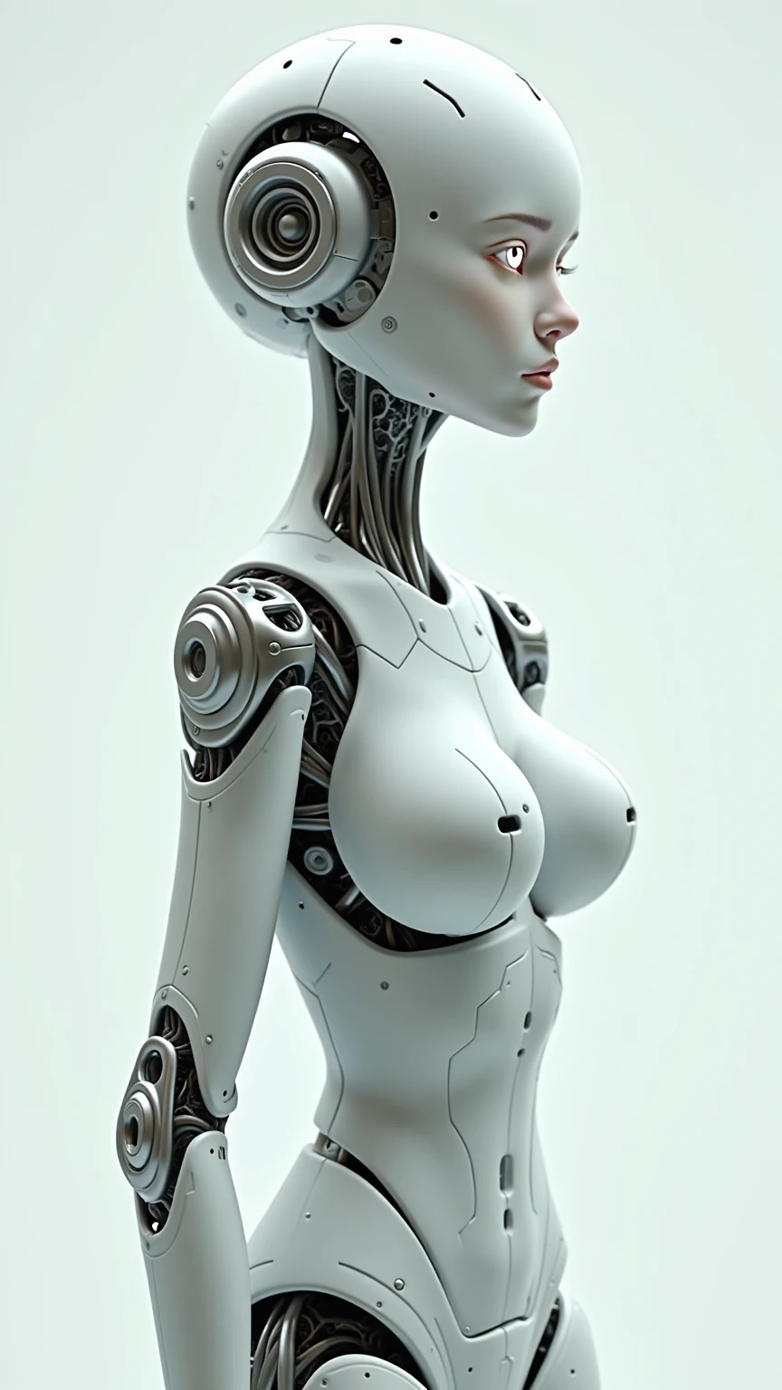 Naked realistic robot girl