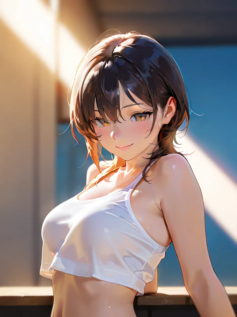 (Highest quality:1.4),(masterpiece:1.4),(Realistic:1.4),(Realistic:1.2),(超High resolution, RAW Photos:1.4),(High resolution, Very detailed:1.2),(8K:1.2),Cinematography,a photo of a dark-haired,Her hairstyle is a short bob with bangs...,One Girl,alone,(In underwear),((Upper Body:1.3))