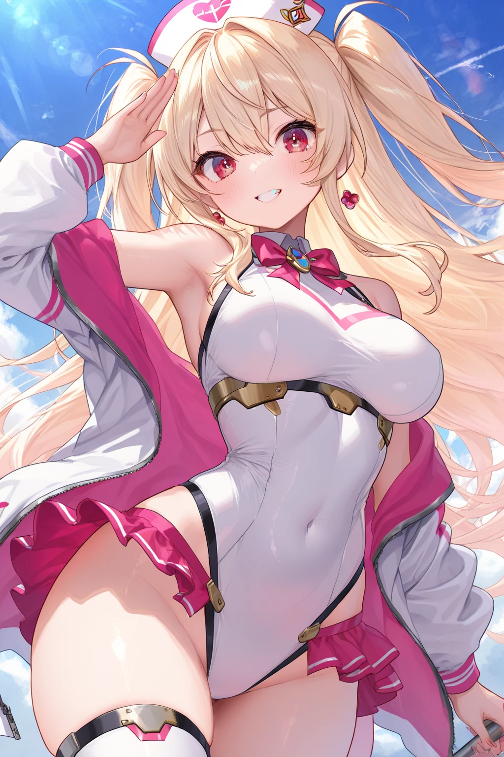 (tmasterpiece,top Quority,best qualtiy),1girll,full bodyesbian,Brown skin,red pupils,The barefoot,White color hair, (nabel:1.1),Slim,Bikini swimsuit,furry