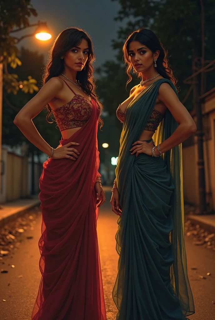 (impressionist masterpiece oil painting depicting closeup) of an alluring sexy curvy Indian blogger (Prachi desai| aishwarya rai| sonali bendre), walking on a wet street on a rainy day, (wearing gemstones, body covered in precious stones:1.4), navel, wet long brown wavy hair with highlights, wet glistening skin, vivacious, lustful glance, exhilarated, reflections on street (beautiful detailed eyes:1.1) , (passionate expression:1.2) intense dramatic lighting, falling greenery, trees bushes and flowers bokeh, backlit, light rays, highly detailed, trending on artstation, paint splashes, rich colour, falling leaves & flowers all around,(perfect long wavy hairstyles), abstract portrait, by Atey Ghailan