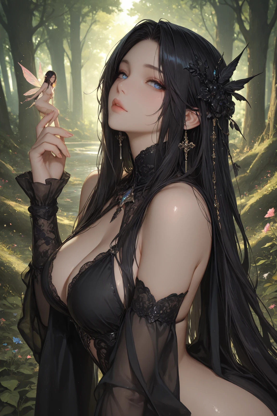 Parameters(Official Art,unity 8k wallpaper,Very detailed,high quality,最high quality:1.2), Black Hair, Blue skinned devil girl, Completely naked, Slender girl, Erect nipples, Wet Skin, Glowing Skin, noon, Flat Color,(1 Girl:1.5),alone,(Licorice flower),(Goat Skull:1),(Earrings),,(Hollow Eyes:1.3), lip, Pixiv, sit, Spread your legs,Beautiful Vagina(最high quality, Amazing details), Bright Eyes, temple,