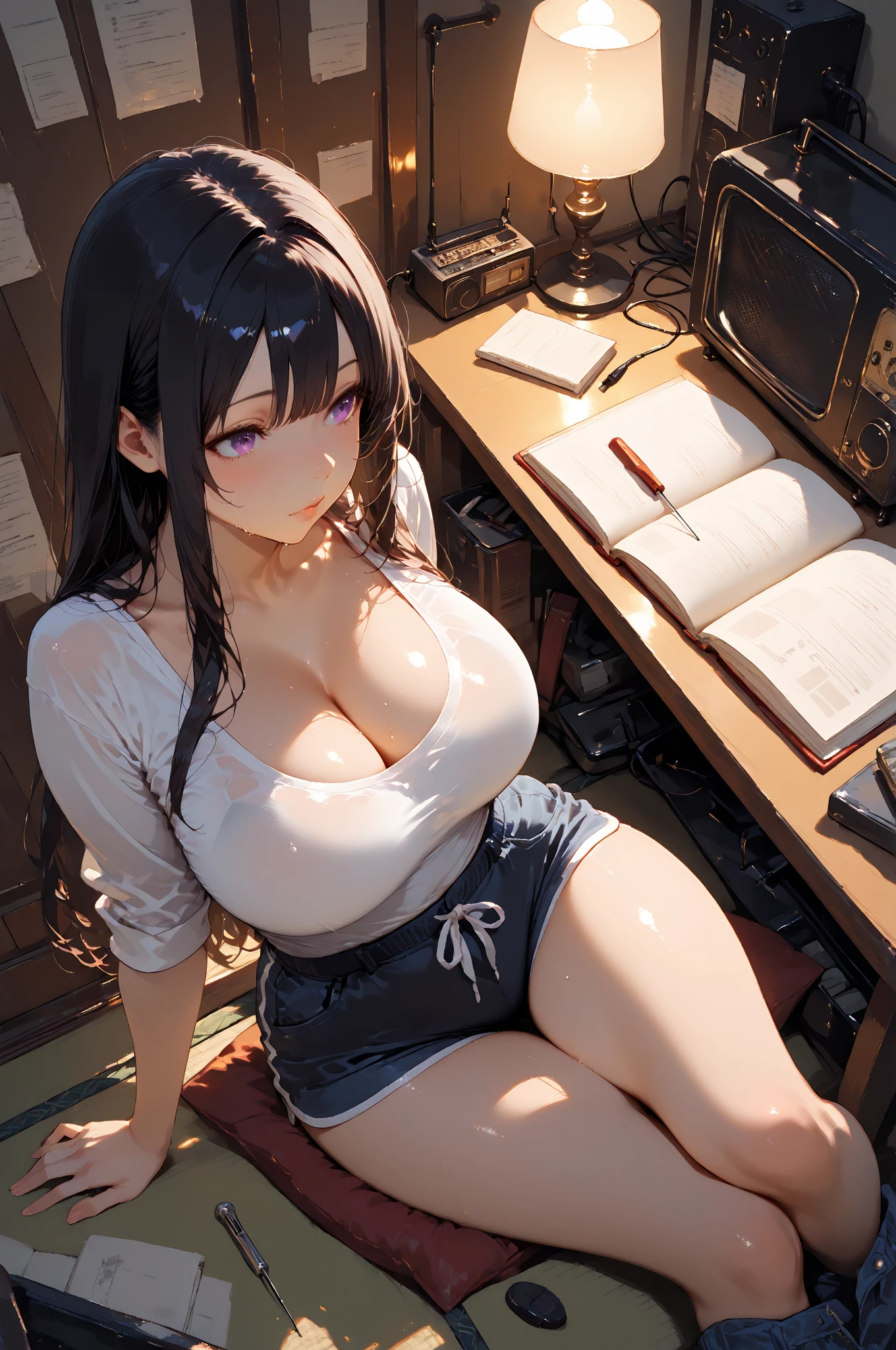 ((((Best Quality, 8K, 32K, masterpiece, 1.2)))),{{solo}},((nsfw:1.5)),{{{Character reference: Nikke's Privaty:1.5}}},((perfect beautiful face:1.2)), nsfw, pov,(selfie:1.2),phone_screen,head_out_of_frame, (fisheye distorted lens:1.2),on bed,bedroom, ,(shirt lift:1.2),((spreading pussy with fingets:1.3)),((a lot of public hairs:1.3)), vivid pussy, high quality of vagina, leaking pussy juice from pussy, focus crotches, show panties ,lace panties, navel