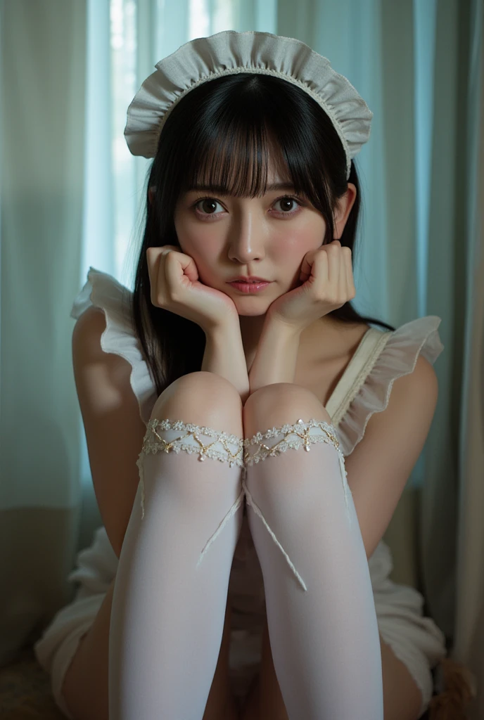 nsfw, (masterpiece, 8k, best quality, RAW photo, photo realistic, ultra detailed), (beautiful Japanese girl),slender, 20yo, kawaii, cute, detailed face, thin eyebrow, detailed fair skin, cowgirl position, open legs, on bed,realhands,easyNegative, badhandsv5-neg, three hand, more than two arms, verybadimagenegative_v1.3, ng_deepnegative_v1_75t, (ugly face:0.8), cross-eyed, sketches, (worst quality:1.4), (low quality:1.4), (normal quality:1.4), lowres, normal quality, skin spots, acnes, skin blemishes, bad anatomy, DeepNegative, ((extra fingers:1.2)), facing away, tilted head, {Multiple people}, lowres, bad anatomy, bad hands, text, error, missing fingers, extra digit, fewer digits, cropped, worstquality, low quality, normal quality, jpegartifacts, signature, watermark, username, blurry, bad feet, cropped, poorly drawn hands, poorly drawn face, mutation, deformed, worst quality, low quality, normal quality, jpeg artifacts, signature, watermark, extra fingers, fewer digits, extra limbs, extra arms, extra legs, malformed limbs, fused fingers, too many fingers, long neck, cross-eyed, mutated hands, polar lowres, bad body, bad proportions, gross proportions, text, error, missing fingers, missing arms, missing legs, extra digit, extra arms, extra leg, extra foot, ((repeating hair)), extra fingers, cross-eye, squint, Umbrella, ((Monochrome)), ((pussy))