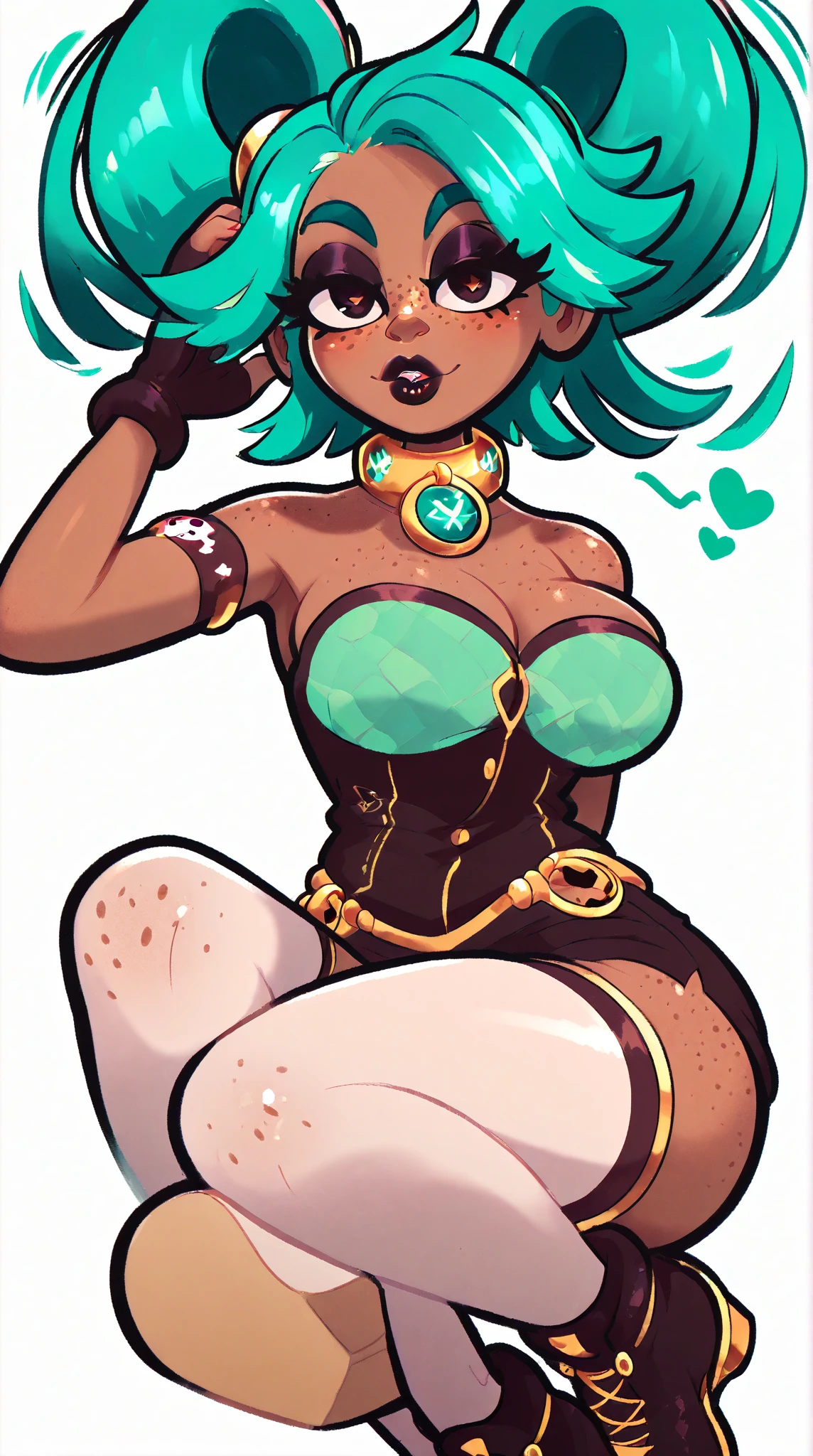 ((Best Quality)), ((Masterpiece)), ((Realistic)) and ultra-detailed photography of a 1nerdy girl with goth and neon colors. She has ((emerald short hair)), wears a small tiny black thong , ((beautiful and aesthetic)), muscular fit body abs, sexy, under-boobs, hot, (curvy:2), (wide hips:2), (big ass:2), (thigh muscle:2)
