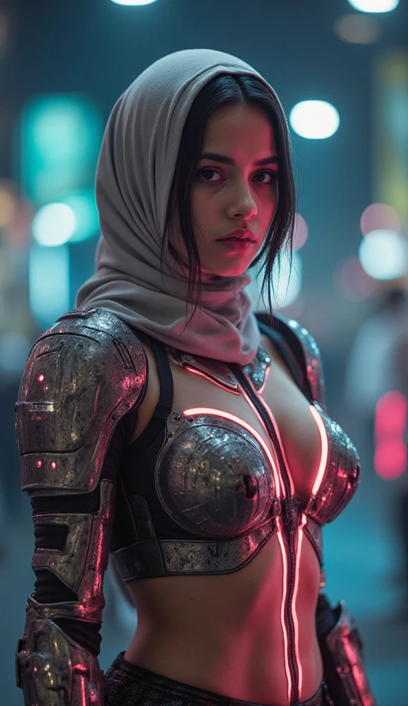 Safe For Work, Cyberpunk, Arabic, dark skinned Arab, ethnically Arab, prostitute, Arabic woman