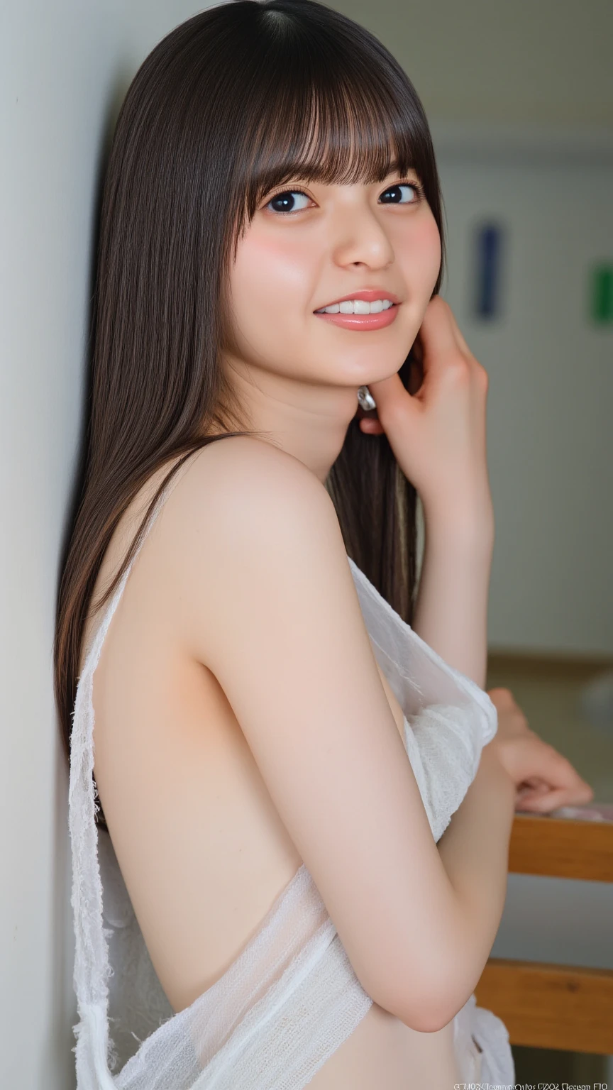 saika1, upper body,masterpiece, best quality, realistic, photorealistic,ultra detailed, photo, realistic,best quality,1girl,woman,long hair, smile,<lora:saikaKawakita_saikaV30:1>,