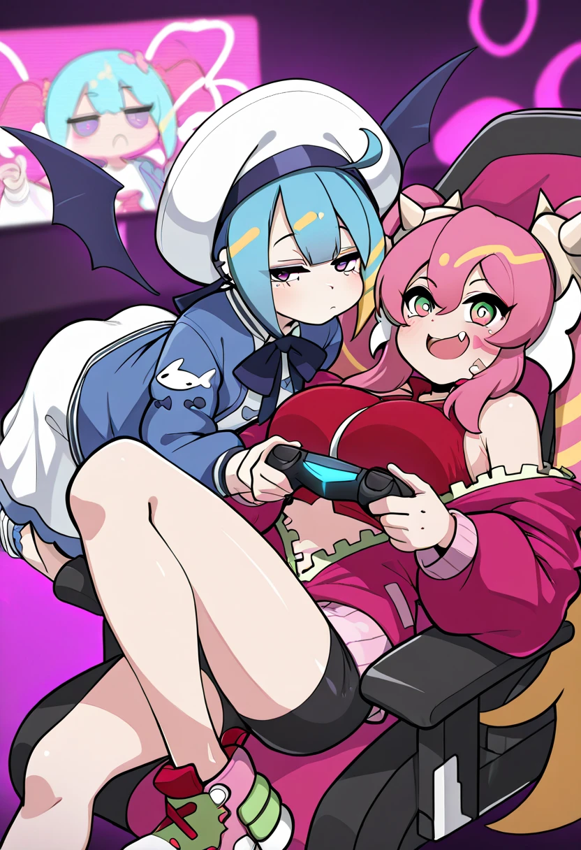 iono (pokemon), pokemon, Monster girl quest, grey bodysuit, (gloves), seductive grin, smug, half closed eyes, blush, 1boy, (shota), 1girl, larger female, large female, side view, girl sitting on top, female on top, open field background, tight grip, ((handjob)), rubbing penis, glovejob, stroking penis, foreskin, retracted foreskin, cumming, pushed down, pinned down, looking at eachother, looking at boy, scared boy, fearful boy, (exhausted boy), (hand around penis), holding penis, squeezing penis, (inserting finger in penis), game ui, defeated, (((health bar above boy))), (((health drain))), ((((((damage texts)))))), text: "handjob is supereffective!", ((((((naked boy))))))