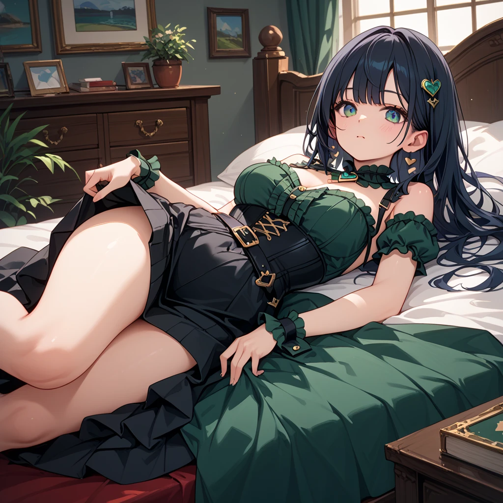 Ridiculous Resolutions, High resolution, (masterpiece:1.4), Very detailed, One girl, View from above, space, floating, - At six o'clock