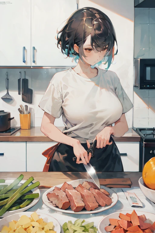 1 girl girl lies on the floor and cries because a soft liquid wet her, ((white liquid on the body)), , saliva, black tank top, white panties, (masterpiece), (excellent quality), (extremely detailed), ((big tits)), ((ahegao)), (crying)), brown hair, (pov), point of view, linda,
