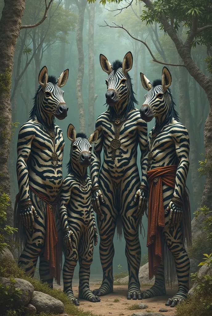 A detailed image of a being with three different heads united by the same body, each head has its own personality, one is that of a feline similar to a cat, The middle head is that of an attractive man with a beard and bright eyes and the third head is that of a toad or reptilian..
The body is humanoid musculature, Two arms and two legs.
The angle of the camera allows you to fully visualize this three-headed hybrid being in all its splendor. (high quality) (Masterpiece) (image completely)