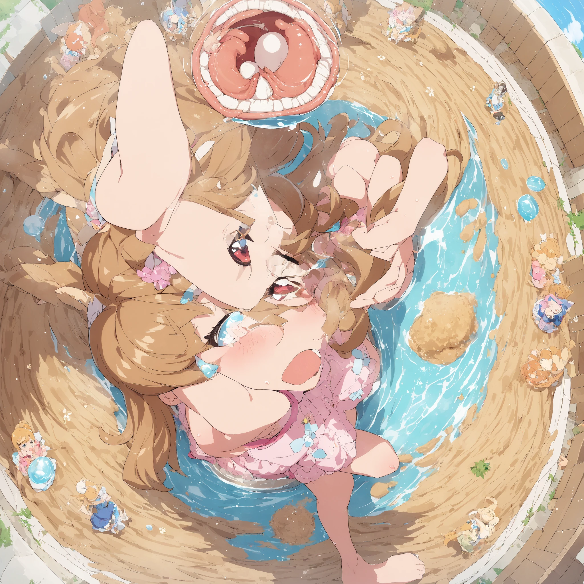 Highest quality、Great quality、16K、alone、fluffy、Furry、 A sparkling fantasy world where super cute beast girls jump around happily、cat beastman、Reverse jointed feet、The jointed hind leg of an animal、covered in fur up to the waist、Completely naked、Long, saggy small breasts、Long Breasts、Saggy breasts、Huge nipples、Upturned nipples、Wide-open legs、fertilized egg cell、Sperm crowding around the egg、Obtaining sperm、Giant sperm、Enlarged labia、Love juice overflowing from the vaginal opening