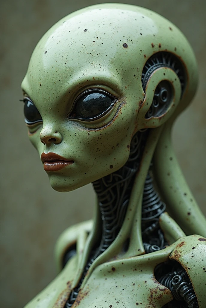 profile view, side view, hyper realistic photograph of a bizarre biomorphic alien creature with a huge transparent forehead revealing the luminous alien brain structure, extremely clear glowing eyes, by Petros Afshar and John Atkinson Grimshaw, (intricate , iconic , masterful:1.4), medium full shot, poster art, bold lines, hyper detailed, expressive, award winning, dark limited color palette, high contrast, depth of field, (intricate details, masterpiece, best quality:1.4),
spot lighting, looking at viewer, dynamic pose, wide angle view,
<lora:add-detail-xl:1> <lora:xl_more_art-full_v1:0.5> <lora:NicolaSamori:0.5> in the style of nicola samori <lora:looking_at_viewer:2>