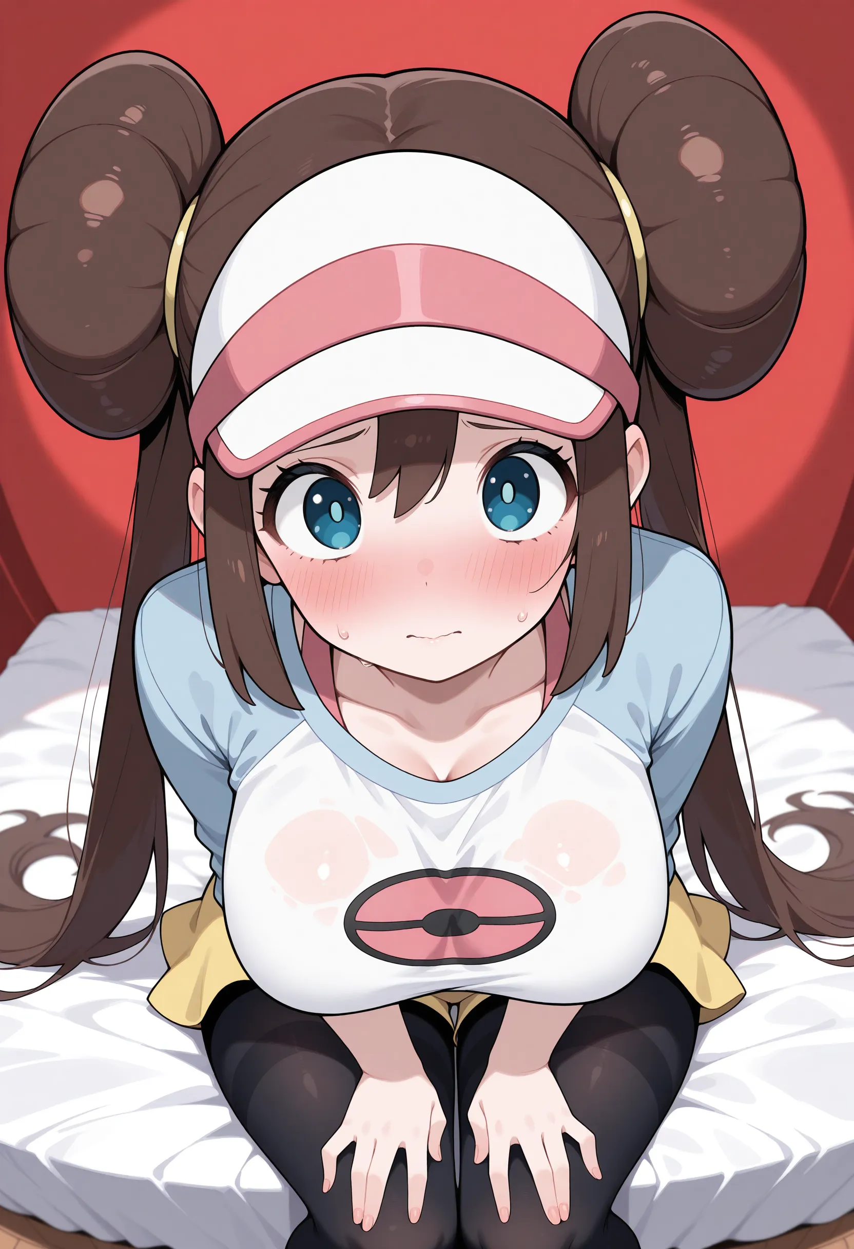 4K 、kawii、nsfw、nude、6years old 、vaginal,sex 、woman on top 、spread pussy、trembling 、bottomless、on back、drunken eyes 、black kneehighs、large breasts、vulgarity 、pussy juice 、on the bed、from below pussy、spread legs、black elbow gloves、spread legasturbation、sweat、heart shaped pupils、steam、trembling 、pale skin、rosa(pokemon)、double bun、 hair bun、visor cap、twintails 、brown hair、heavy breathing、frilled bikini