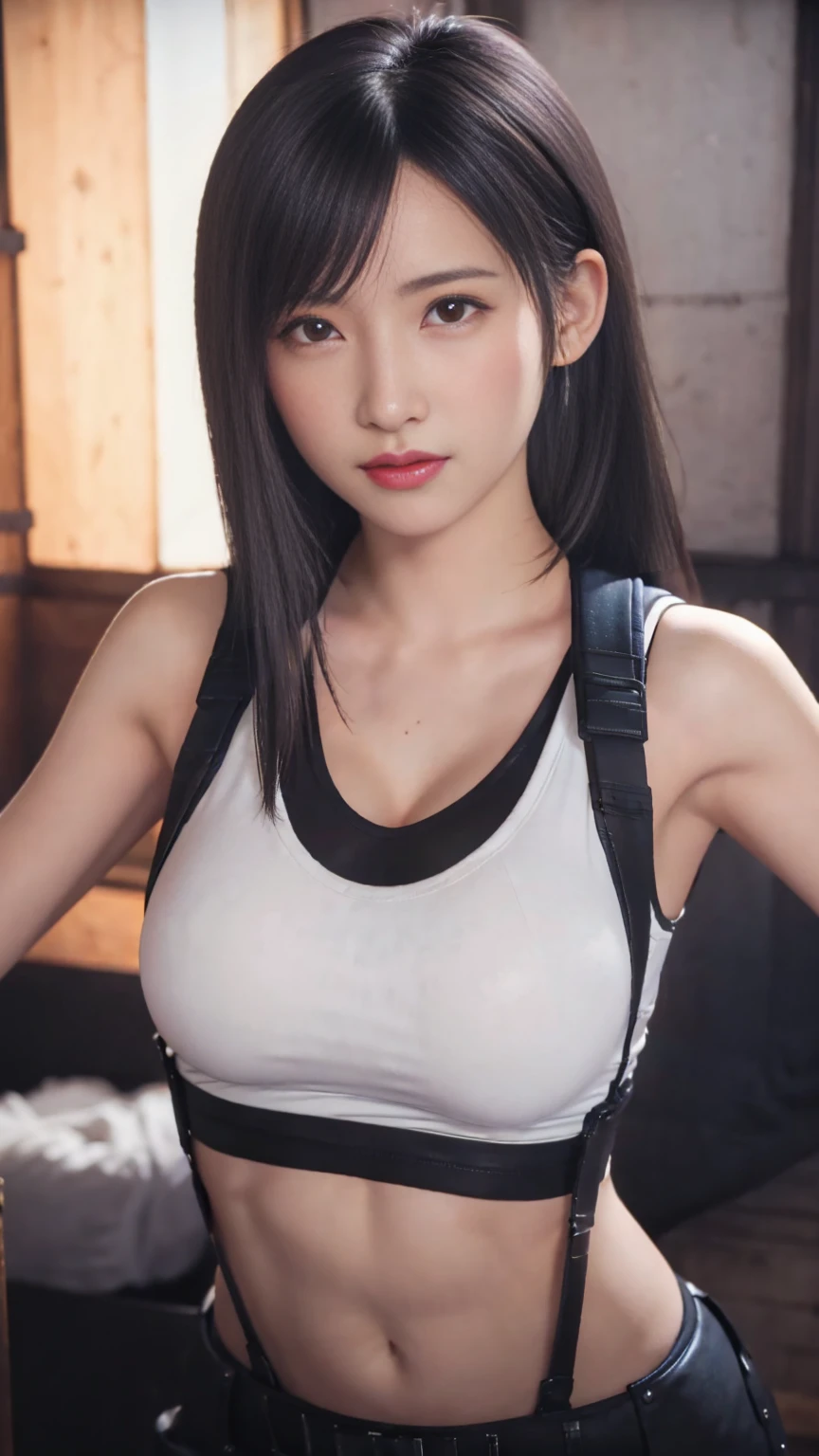 NSFW,(((masterpiece))), (((highest quality))), ((Super detailed)), ((Very delicate and beautiful)), 8K, HDR
, Very delicate and beautiful, High resolution
, Tifa Lockhart, 20-year-old, Ample breasts, Huge Breasts, Accurate human body, Shiny skin, Detailed eyes, Perfect Face, Highly detailed face and skin texture, Perfect body, Narrow waist
, Embarrassed, blush, sexy, Embarrassing
, Erect nipples
, whole body, Are standing, Touching hair
, School classroom
, (school wear), Micro Mini Skirt:1.4