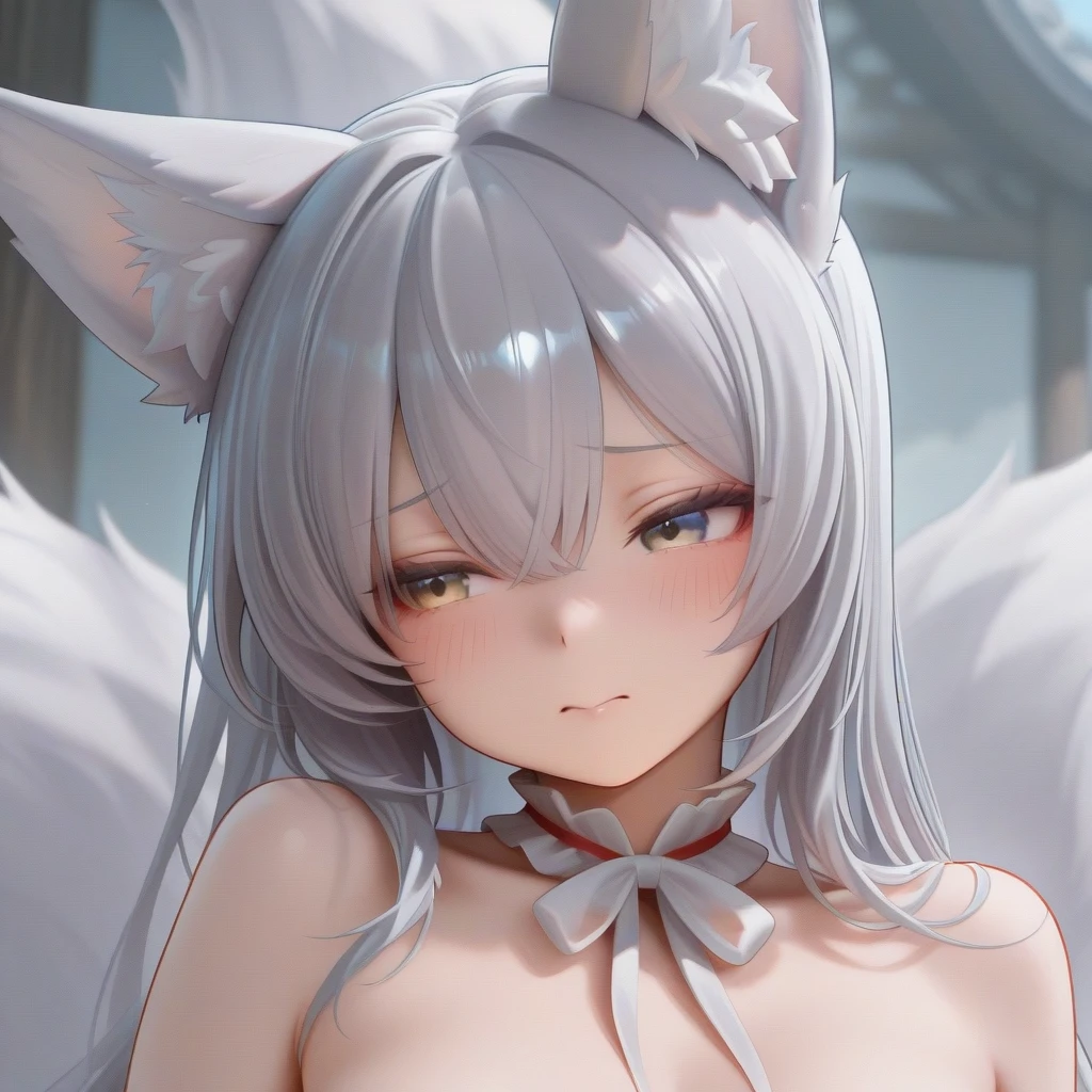 detailed cherry blossom forest,windy, detailed night sky with stars,(fluffy:1.3),(fluffy grey fur), young petite anthro (grey_bunny (demon:0.7)) with dragon wings, (naked),(perky flat chest),(large succubus tattoo,dragon wings,long rabbit ears:1.2),(hyper realistic grey fluffy fur), (furry fluffy grey fur covered body:1.3), (fluffy grey fur texture), (very long french braid),choker, detailed red eyes, realistic, smirk, (embarrassed),(blush:1.1), (furry:1.3), masterpiece , nsfw, ultra realistic, masterpiece, highest quality,skindentation,smooth, intricate detail,gorgeous female photo, professionally retouched, realistic professionally color graded photograph, natural lighting, realistic, light particles, suggestive pose, by Pino Daeni, by Ruan Jia, by Shiitakemeshi, by Alayna Lemmer, by Carlo Galli Bibiena