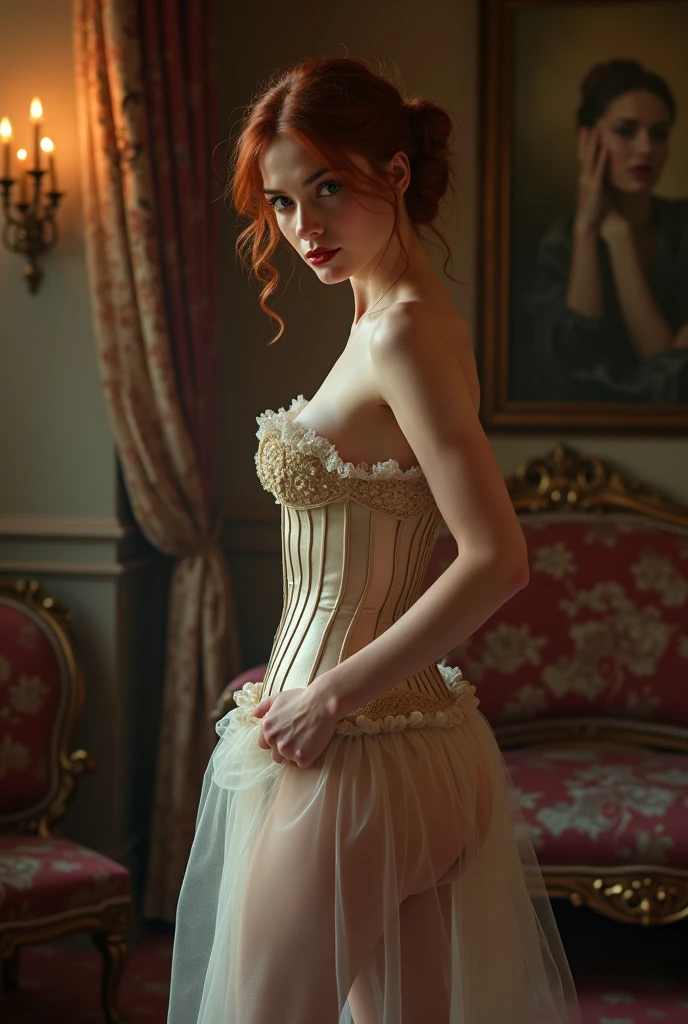 hipster, balet dancer, natural skin texture, red hair, degas, 24mm, 4k textures, soft cinematic light, adobe lightroom, photolab, hdr, intricate, elegant, highly detailed, sharp focus, ((((cinematic look)))), soothing tones, insane details, intricate details, hyperdetailed, low contrast, soft cinematic light, dim colors, exposure blend, hdr, faded