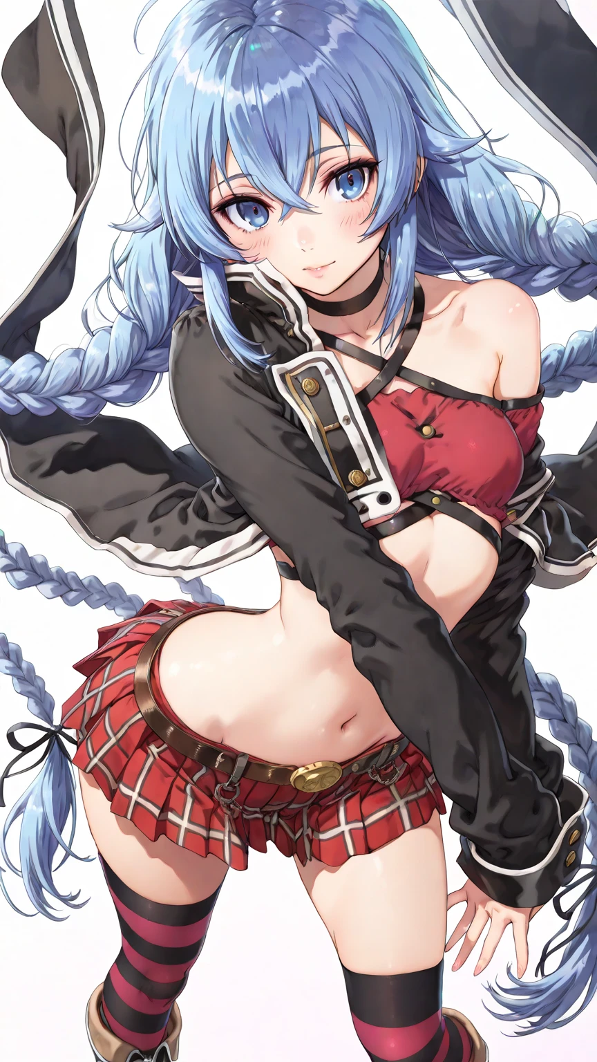 Anime girl sitting on table,cigarette in his hand, beautiful anime girl crouching, Biomechanical OPPAI, Sexy pudica pose gesture, seductive anime girls, with index finger, the anime girl is crouching, an oppai cyberpunk, hajime yatate, rogue anime girl ayanami rei, ryuko matoi, sexyposture, konachan,Exhale the mist,open open mouth,Stick out her tongue