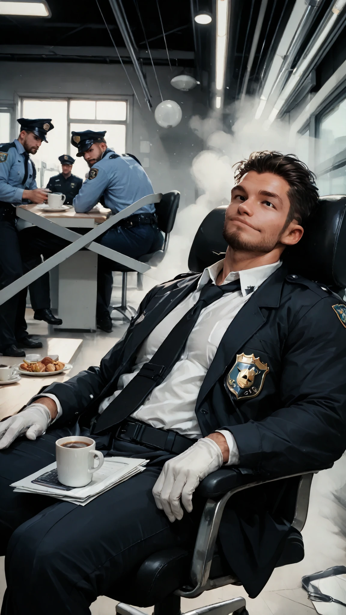  remove mask ,Depict his real face