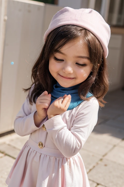 An incredibly charming little girl carrying a backpack, playing with her adorable puppy, enjoying a beautiful spring walk in the park, gorgeous pink flowers and natural landscapes. The illustration is in high definition in 4k resolution, with highly detailed facial features and cartoon-style visuals, (Butterfly Dance)