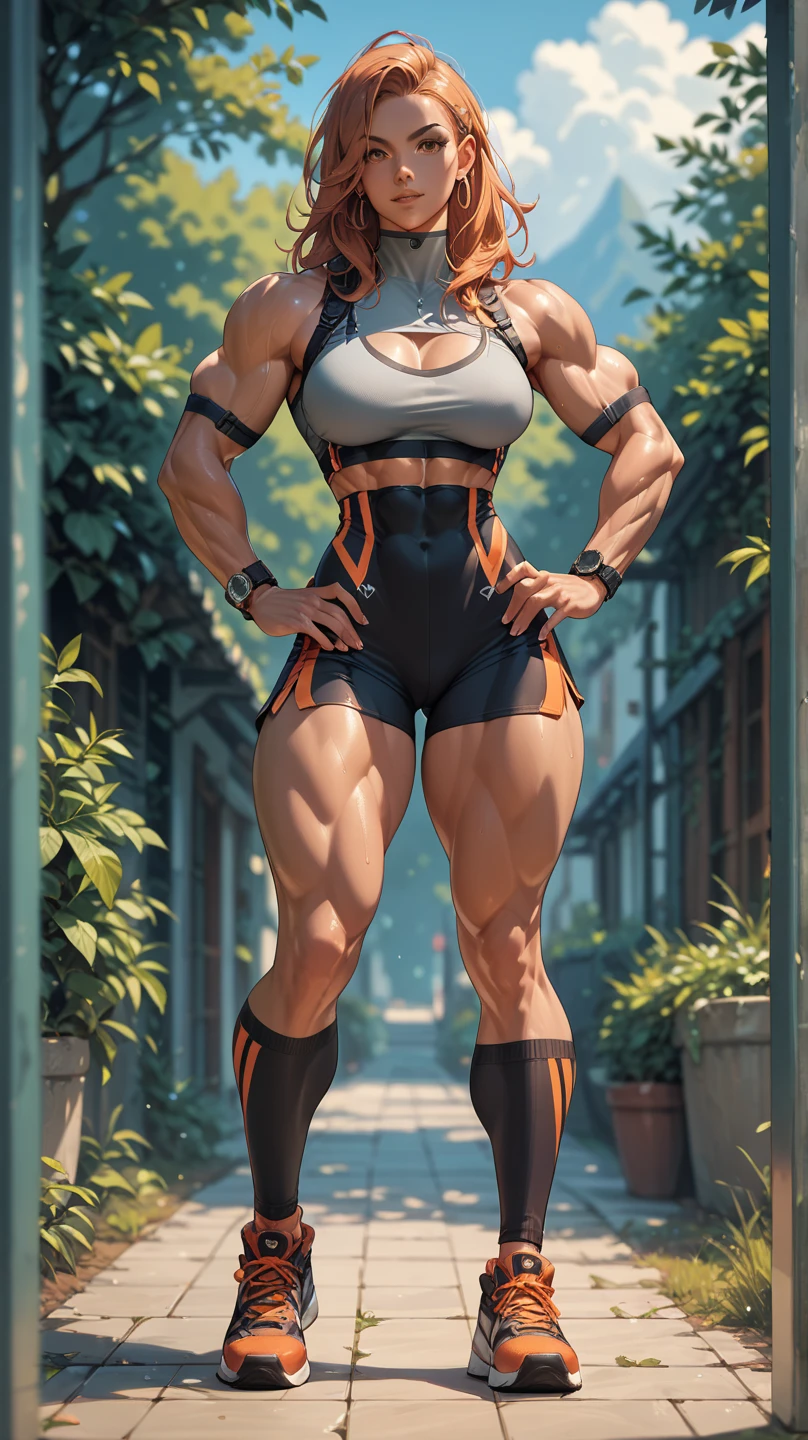 Beautiful female Mikasa massively muscular