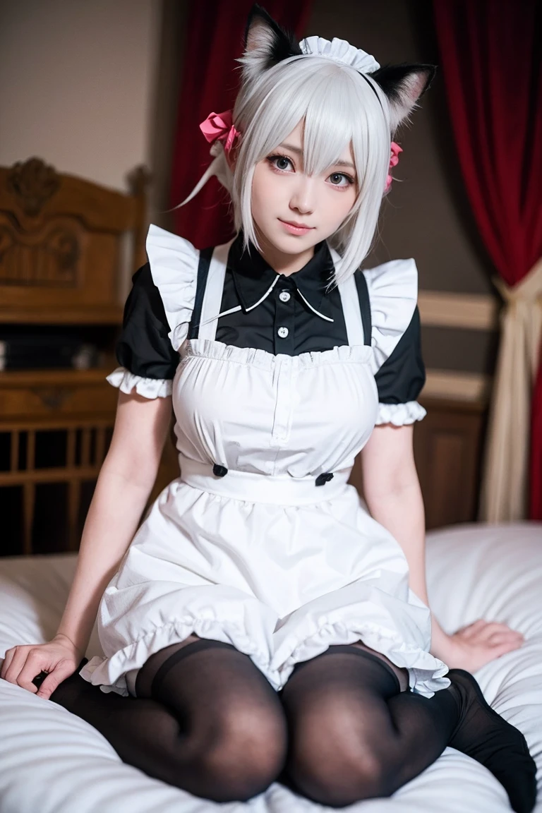 16k, highres, masterpiece, best quality,
cinematic photo,
a cute girl, sitting on back , (wariza, paw pose:1.2), red carpet, sunlight from window, pink lace curtains, indoors,
straight-on, (full body, looking up, looking at viewer, from above:1.2), (perspective:1.4),
BREAK
Kazami kazuki, silver hair, long hair, purple eyes, (nose blush, humiliation:1.1), embarrassed, chagrined, luxury gothic girly dress, glossy white dress, detailed cute dress, miniskirt, detailed embroidery, (frills:1.2), (bow:1.1), thighhighs, zettai ryouiki, fake animal ears, cat ears, cat tail,
,
35mm photograph, film, bokeh, professional, 4k, highly detailed,