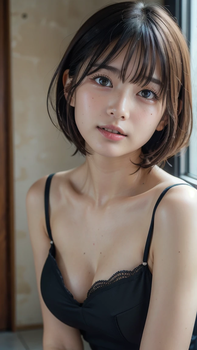 cute face, ultra detailed face, small breasts, flat chest, full nude