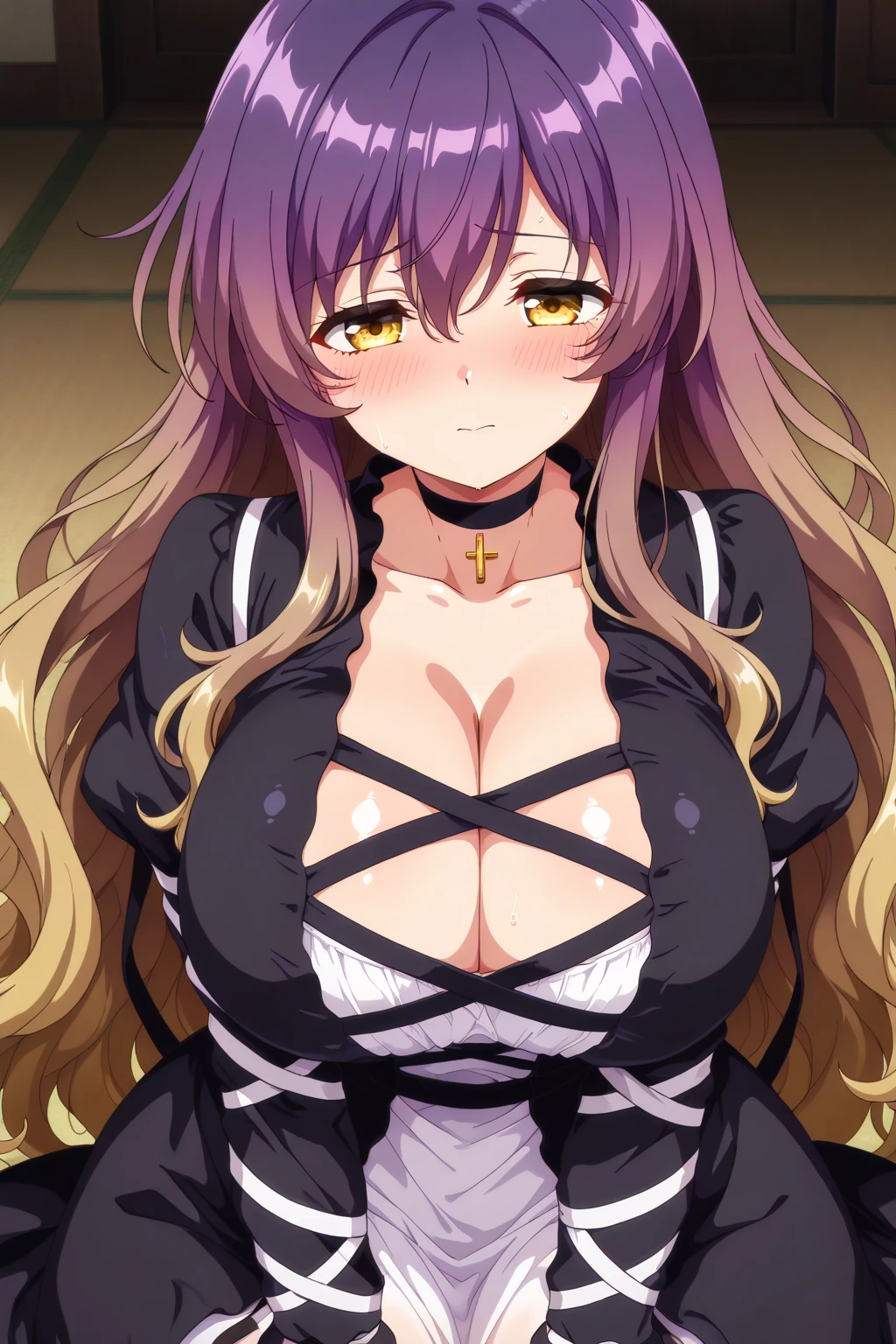 beautiful girl with dark gothic makeup, monstro sexy