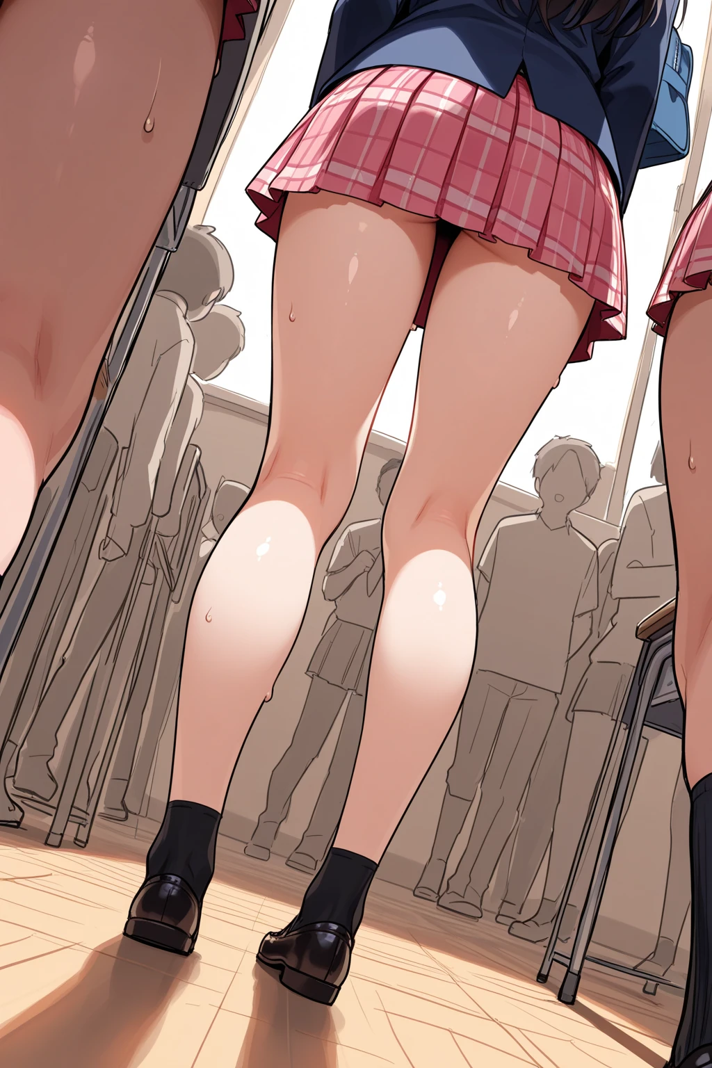 1girl, (Kicking little sister)、from the front、Angle from below、(evil smile), ((high kicking)),
panties, Street Fashion、(1boy), (((penis))), (((eject cum))), The boy collapses under his sister and ejaculates from his penis、The boy had a fight with his sister and lost to her.、(Panties close-up)、