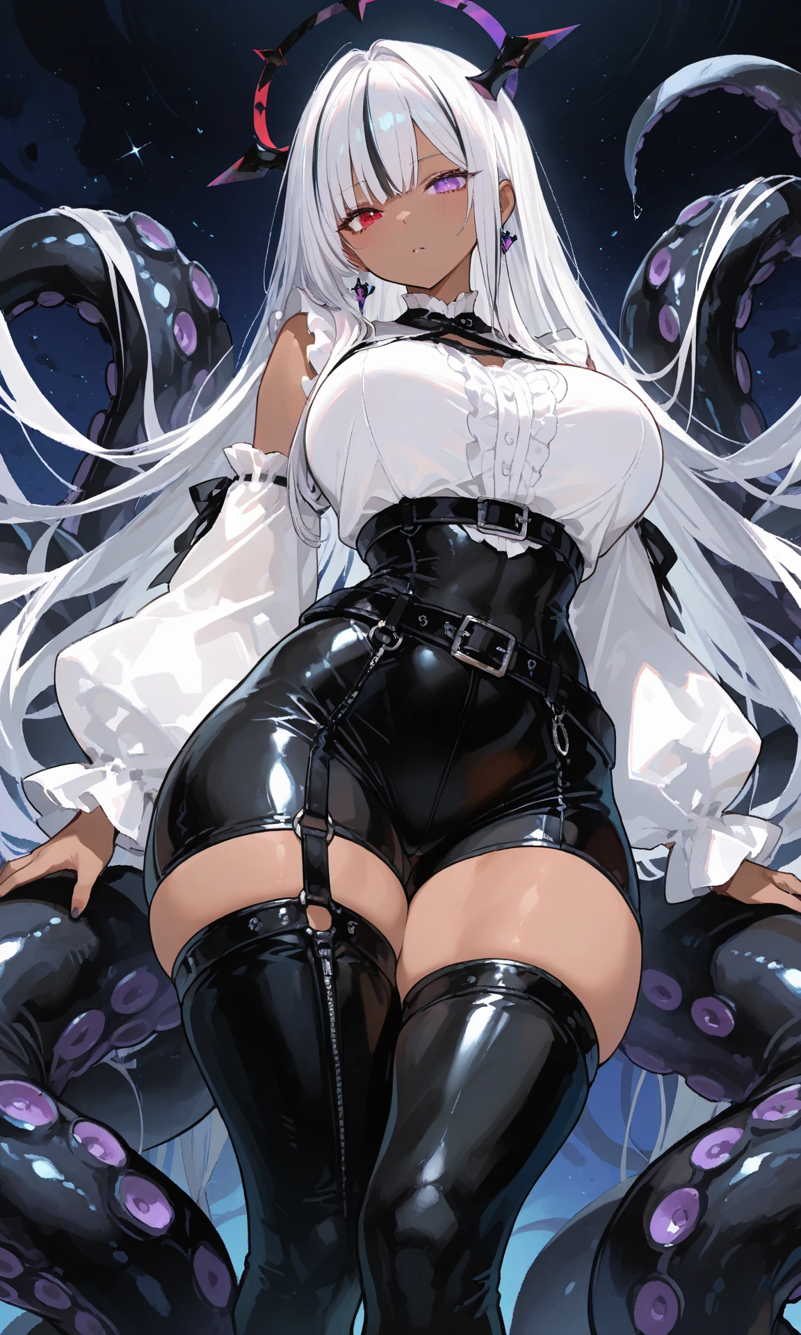 ((seductive anime girl:1.2))、erect nipples、Woman in rubber suit posing with legs open, playboy, Draw detailed eyes, Detailed depiction of hair, large boob, big butts, Glamorous body, A sexy, highleg, shiny white skin、Glossy realistic skin texture、shiny skin、masterpiece, ultra-detailliert, 8k, hiquality, Top image quality, Smooth texture、watercolor