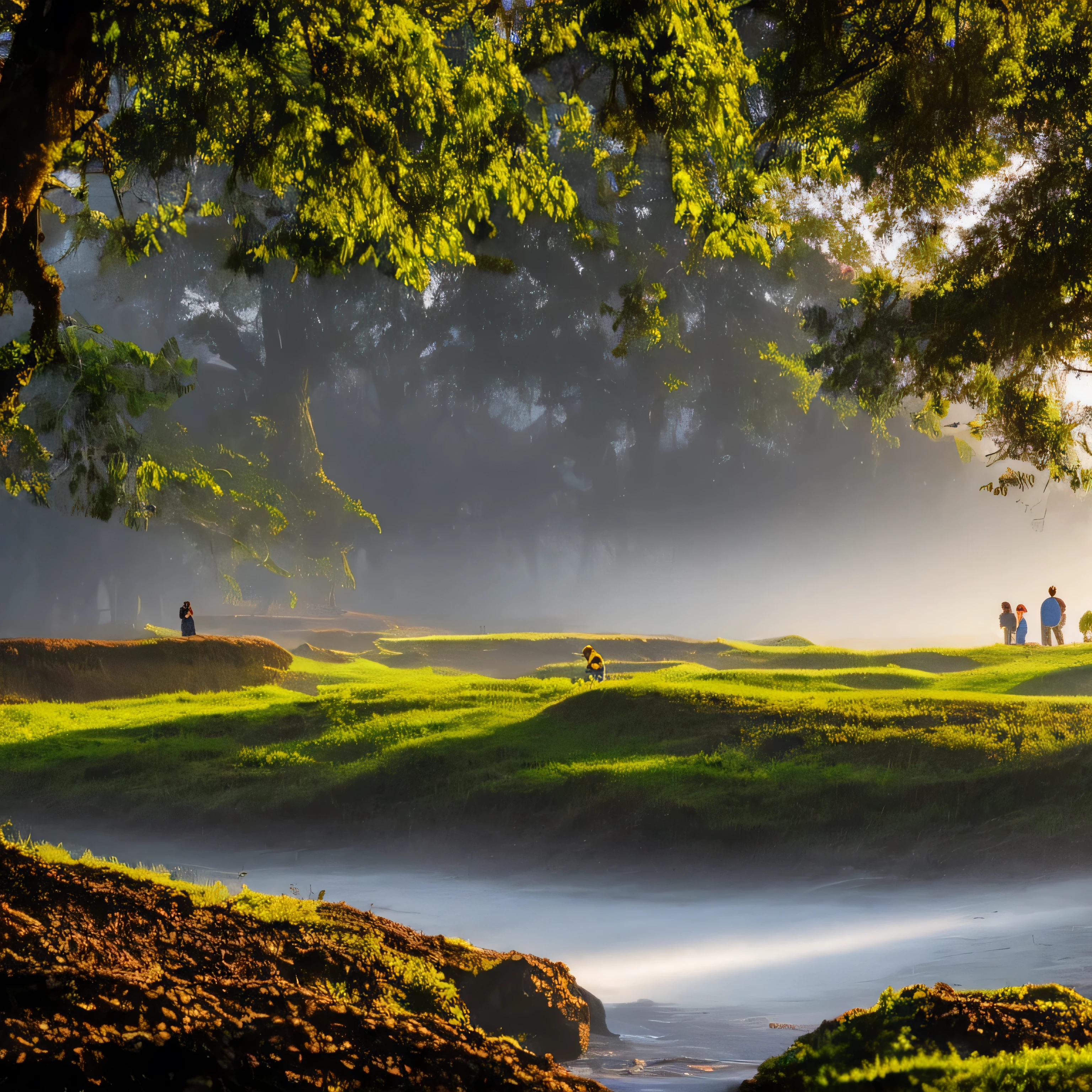 Fundatura Ponorui landscape photography by Mark Adamas, in the morning watching the crowd, mist, light, beautiful