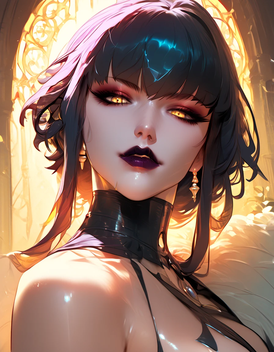 masterpiece, 8k, high quality photography of (Beautiful) (morrigan aensland), (detailed face), maximum details, (face in FOCUS), (diffuse lighting), CANON EOS, (cinematic:1.2), <lora:LowRA:0.3>, (castle), (boket:1.2), <lora:morrigan:1>, (dark theme),(toned body), (dark makeup:1.2), (chiaro scuro:1.2), (ISO 100:1.2)