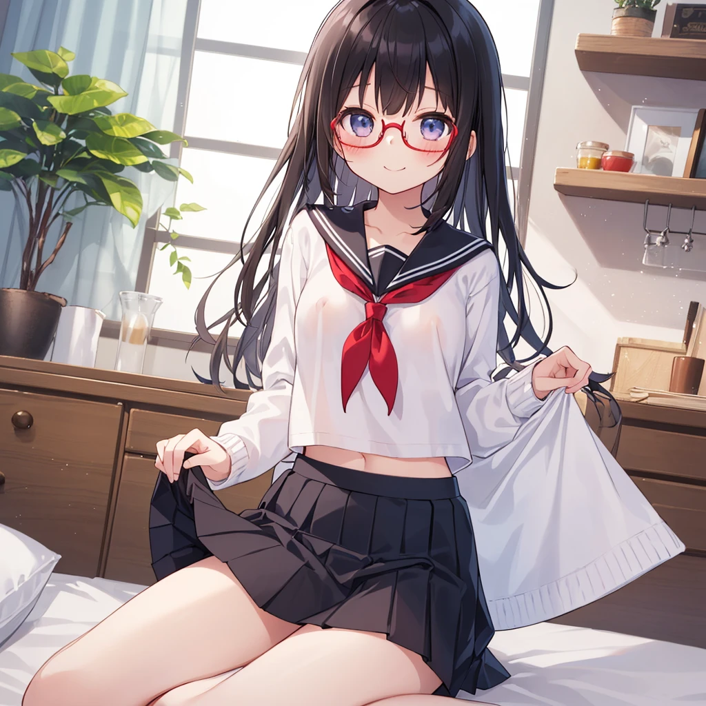 Kindergarteners , Small breasts, Patterned cotton panties, black tights, Fabric Real, I can see your face