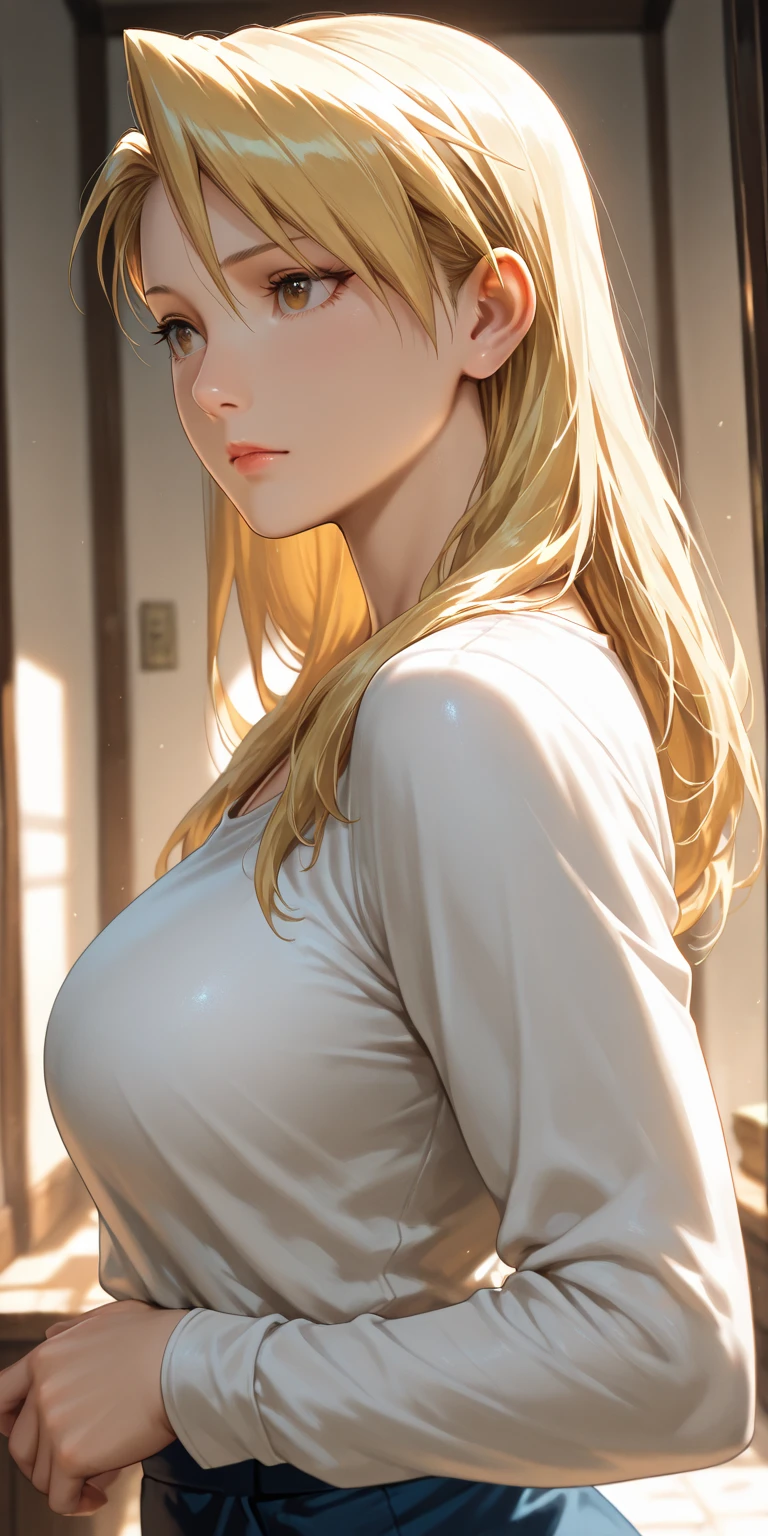 (（（Perfect body,White and tender skin,（（（Jacket and skirt ））），（（（T5un4D3, Light yellow long hair, blue purple mark on forehead, light yellow thin short eyebrows, bright brown pupils, light red lips）））,((masterpiece)),high resolution, ((Best quality at best)),masterpiece,quality,Best quality,（（（ Exquisite facial features,Looking at the audience,There is light in the eyes,Smile）））,）））,（（（Light and shadow,Huge breasts，）））,（（（Looking at the camera,black background,)））),