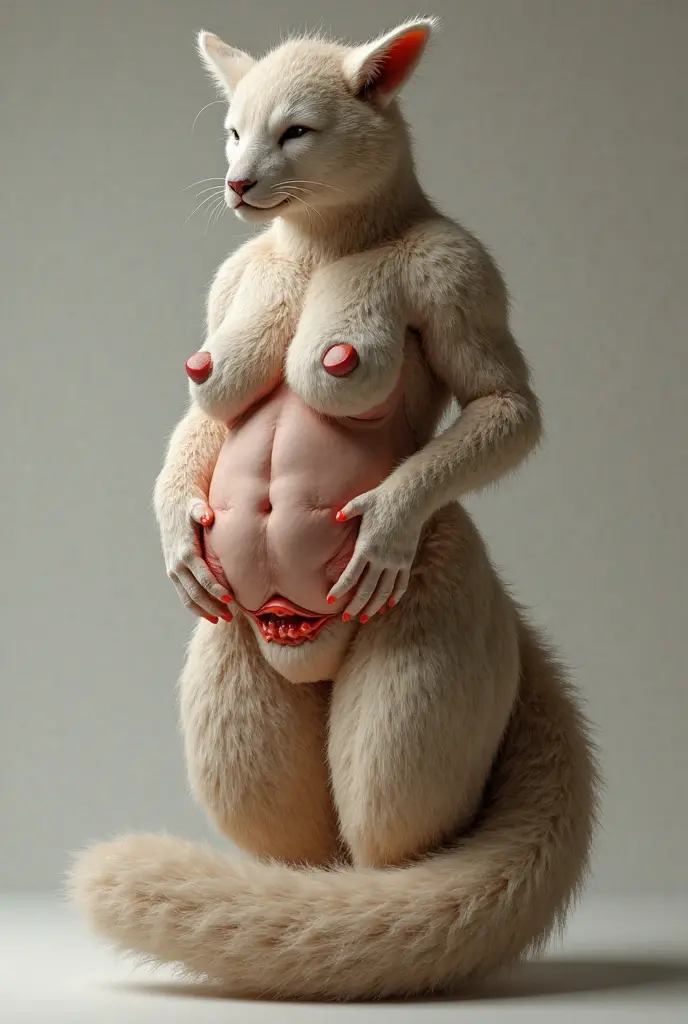 A flat anthropo-vagina animal:the debt, (furry). unclothed (naked). action:masturbating the vagina