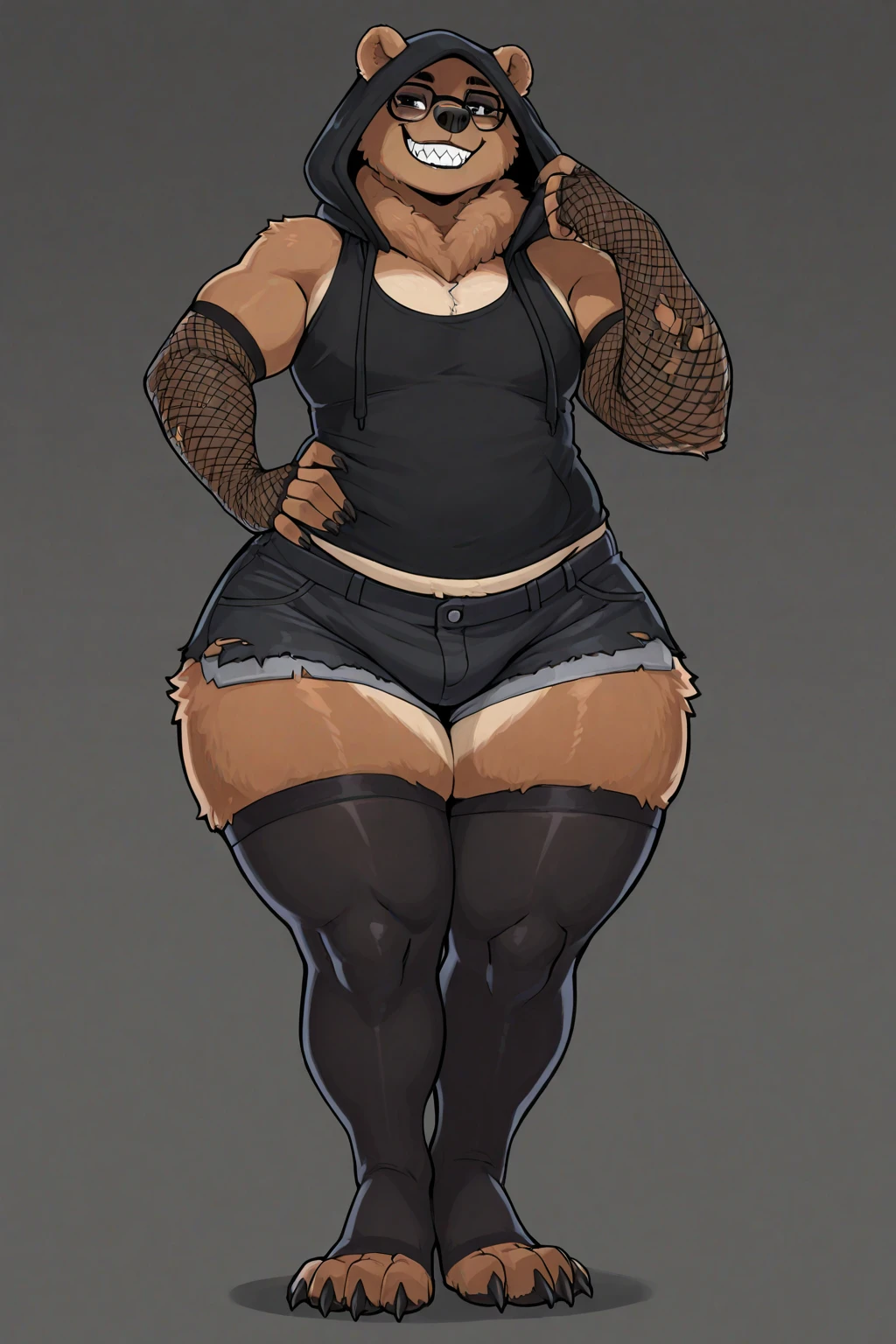 masterpiece, best quality, 1girl, ((young girl)), shiny skin, (thin waist), ((curvy)), ((wide hips)), ((small size)), hot, soft natural lighting, reflections, bright illuminations, full body, (((sexy pasties))), (((tatoo on thigh))) navel, big long black hair, tomoko, sexy, slim figure, Detailed green eyes, Detailed face, Detailed eyes, tomoko kuroki, watamote, ((bare arms)), nude