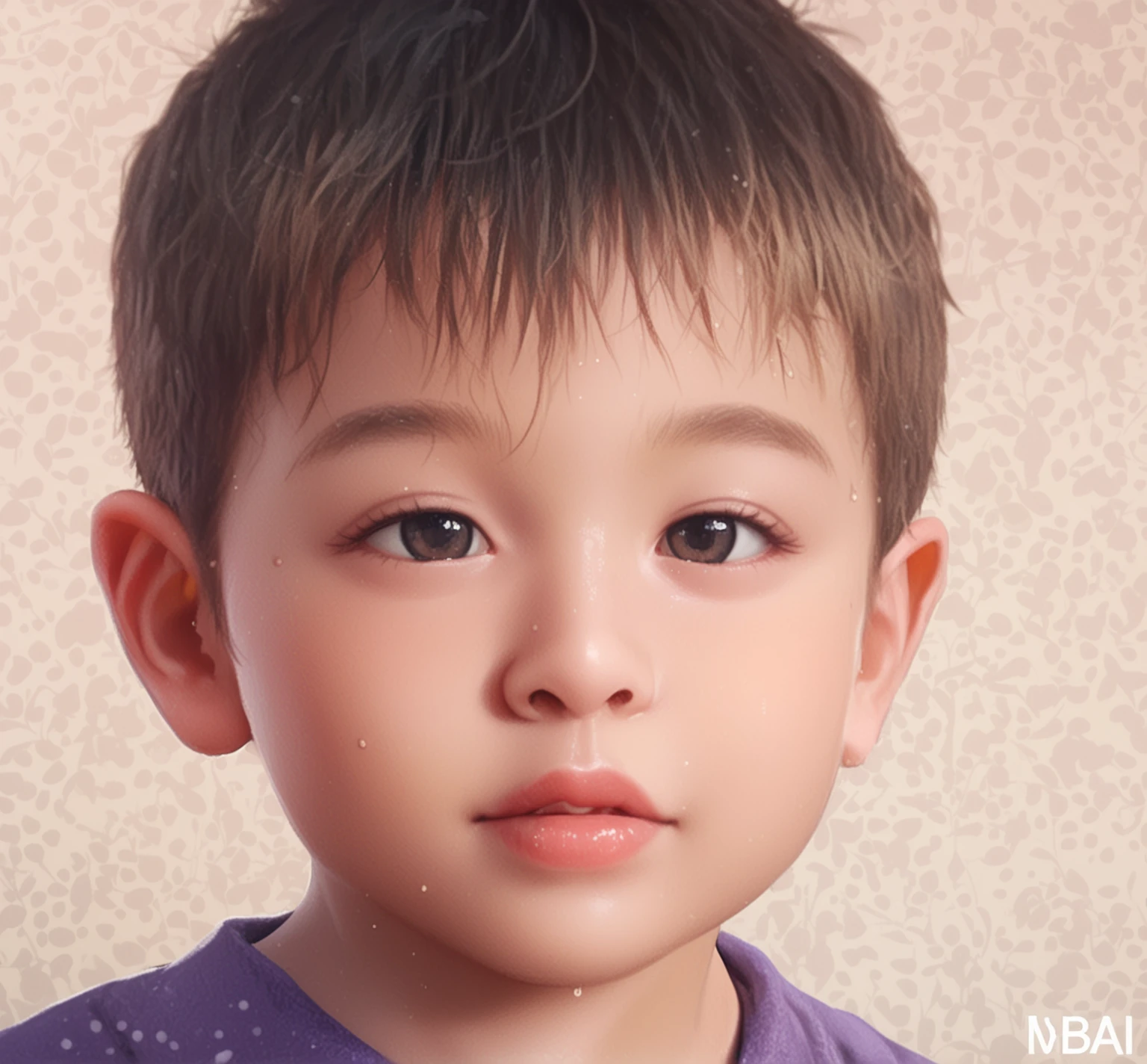 there is a young boy with a very short haircut and a white shirt, 2 years old, yanjun chengt, boy has short black hair, 2 8 years old, 2 7 years old, 2 9 years old, 2 3 years old, yihao ren, 4yr old, nivanh chanthara, 2 2 years old, boy with neutral face