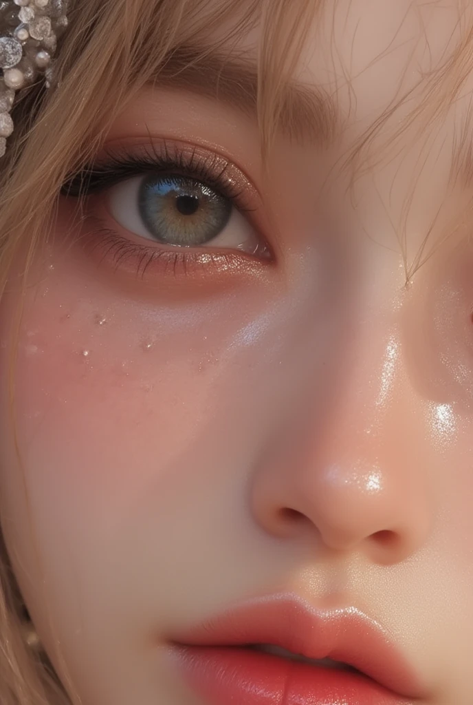 A sexy girl，Less white fluff，超高分辨率，Detail HD，facial closeups，Aperture F16