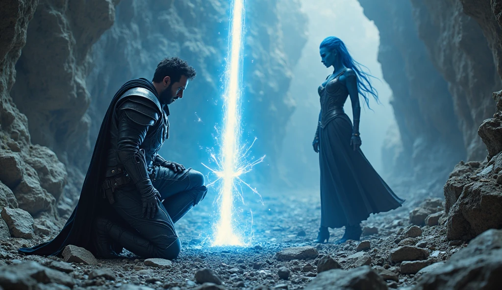 16k, 8k, 4k, 4k UHD, ultra HDR, perfect quality, insane quality, extreme quality, intricate, ultra quality, super quality, perfect detail, very high detail, insanely detailed, extremely detailed, intricate detail, ultra detail, super detail, perfect resolution, very high resolution, insane resolution, absurdres, highres, (cinematic shot:1.6), depth of field, rule of thirds, trending on artsation, cgsociety, award winning realistic photo shoot art by Constance Gordon-Cumming and (William-Adolphe Bouguereau:0.5) The Suspense Scene beautiful fantasy holographic cursed fallen goddess woman is fighting with a muscular warrior man with victorian detective man surrounded by massive futuristic starships (face looking Excited:1.2), steampunk, seapunk, voidpunk, noon, action shot hero pose, Action, cinematic dramatic lighting, dark, high contrast, bokeh, HQ, 8K, HDR, hyper detailed, Close-Up, photograph shot on Canon EOS Rebel T7 DSLR Camera, masterpiece hyper realism photo in the style of (Nixeu.bin:0.5)