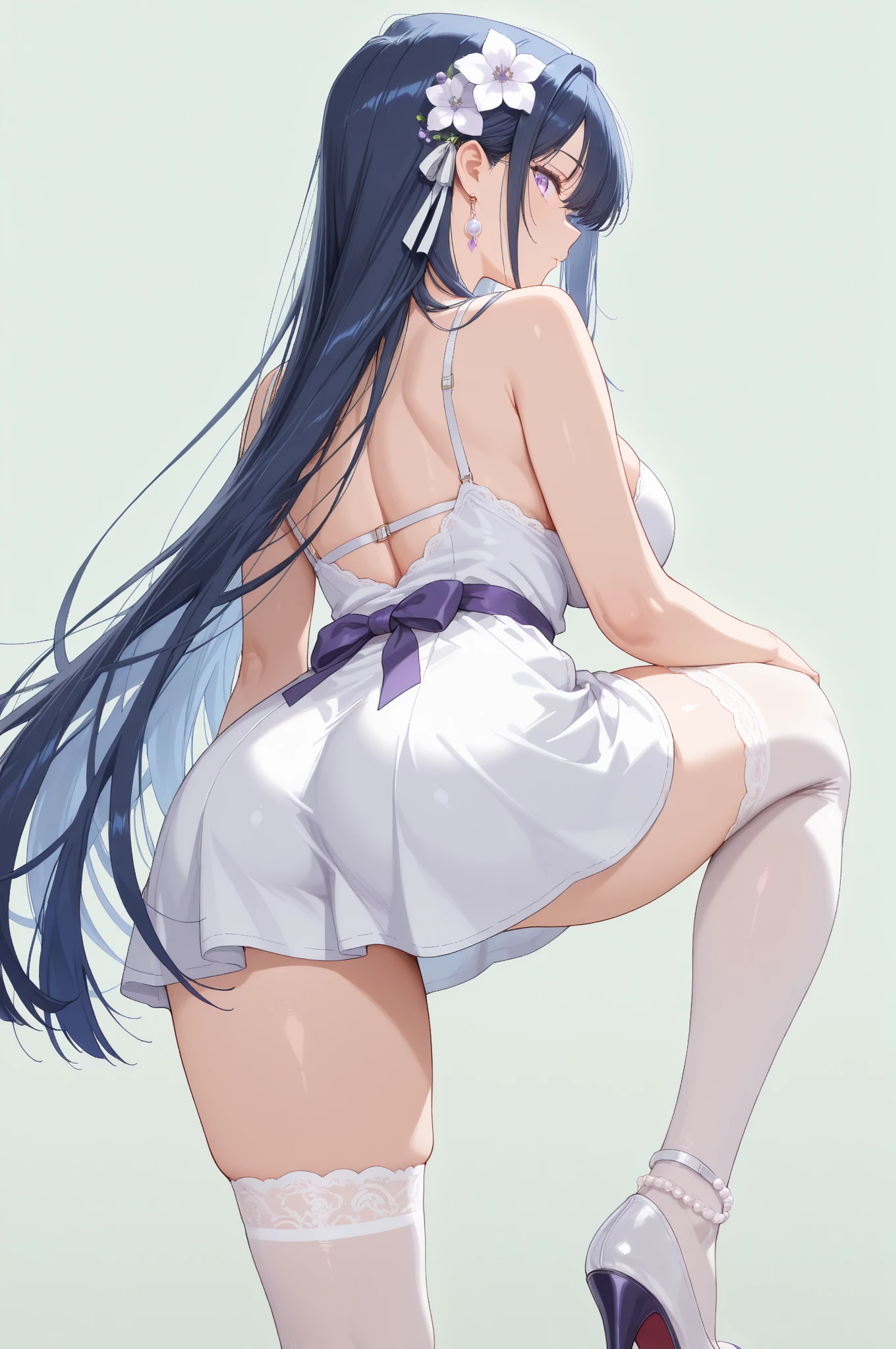 Gorgeous long purple hair,Full body photo,Pretty blush