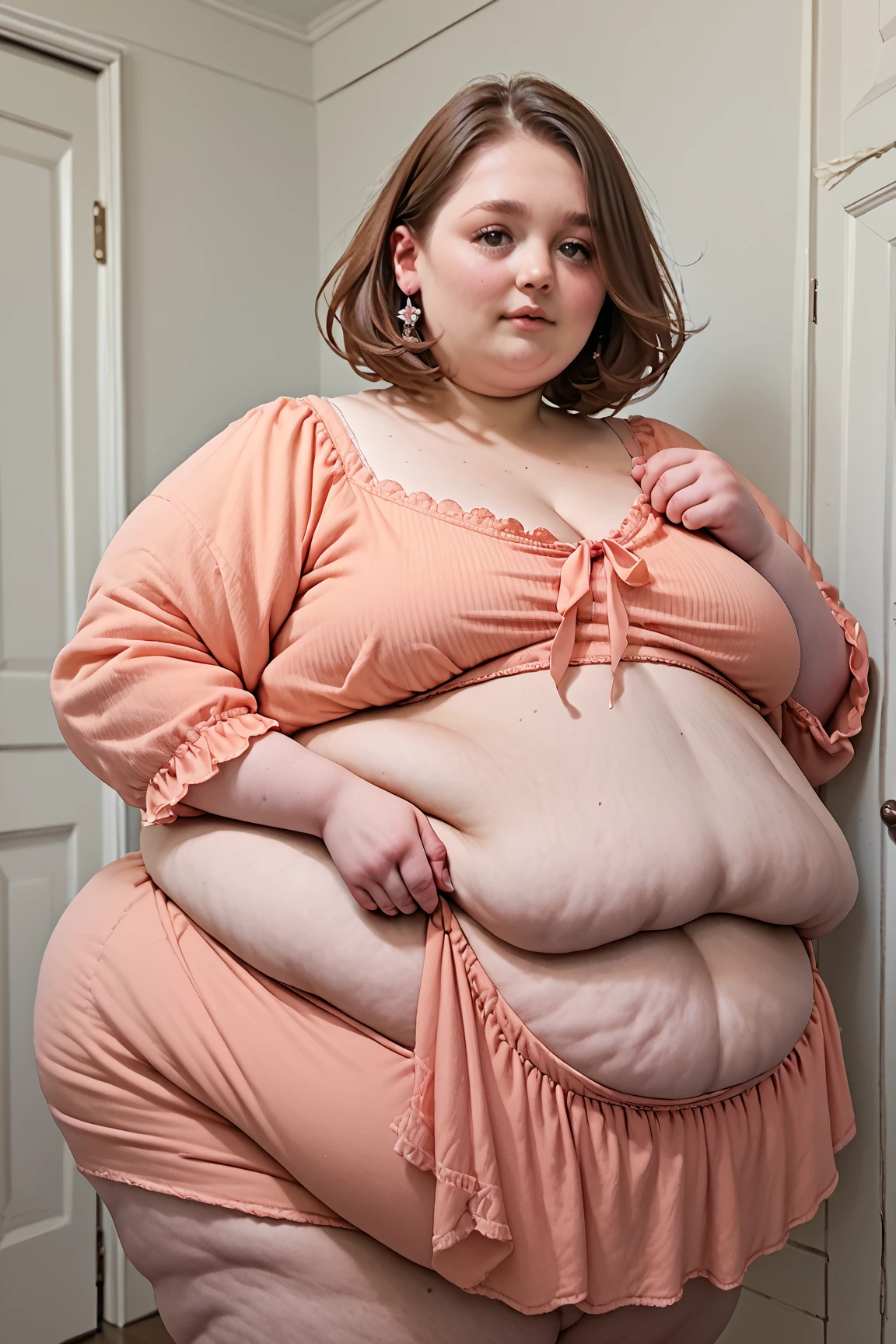 Scarlett Johansson massive morbidly obese immobile ssbbw too fat to walk