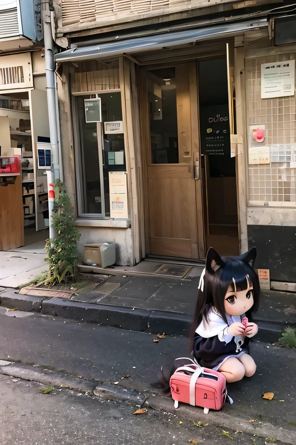 modisn disney style, a cute little kitten looking up at the viewer, adorable, very high angle