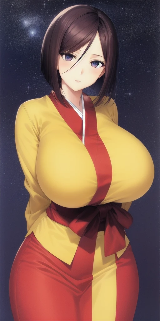 2d, masterpiece, best quality, anime,anime colors, vivid colors, highres, intricate iris,(((((((nipples)))))),
(looking at viewer, seductive smile, closed mouth, upper body,),
(huge breasts:1.2, narrow waist),
(leaning forward, arms behind back),
indoor, bursting breasts,
(hyuuga hanabi), (off shoulder orange kimono, obi, hakama skirt, ), (low tied long hair, hair bow ),