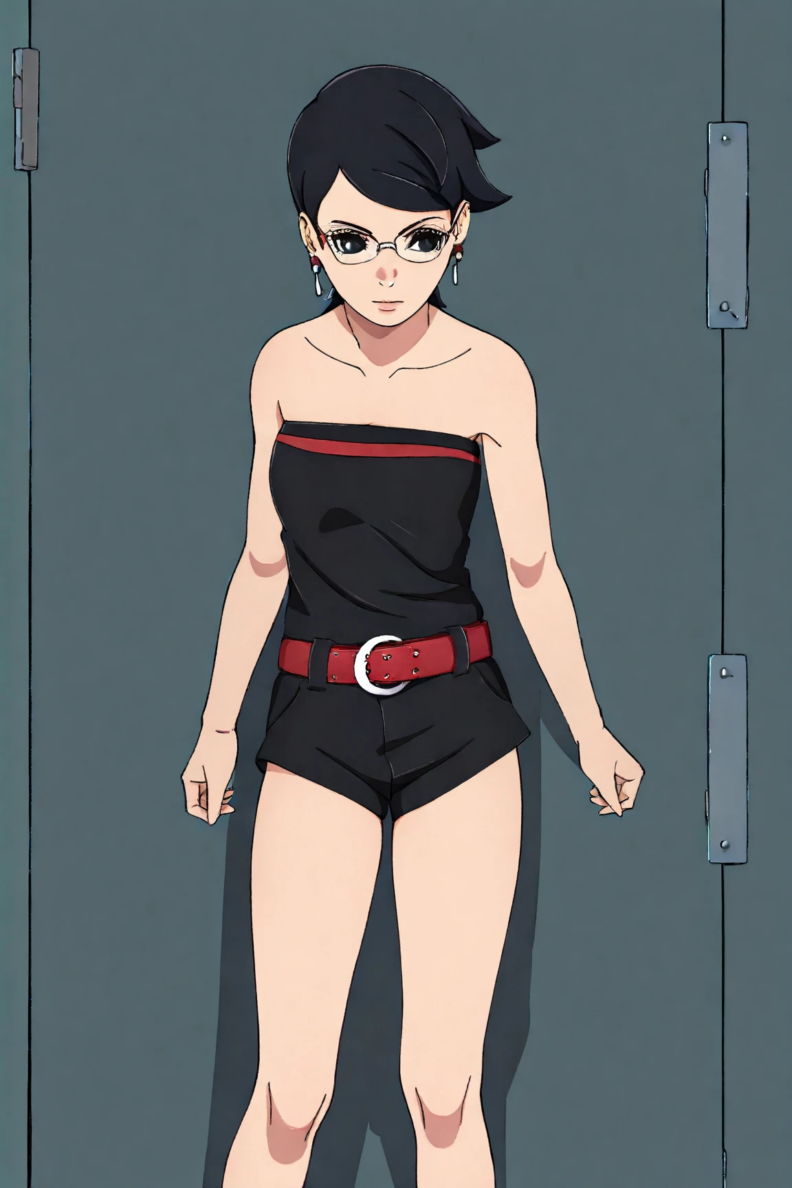 ((( short)))、(((Child body type)))、Small Bust、 flat chested、BDSM、Queen、mistress、(((One girl)))、(((solo:1.8)))、(((Black latex elbow gloves:1.4)))、(((黒いラテックスのコルセット dress:1.4)))、(((コルセット dressは綺麗なレースin飾られています)))、(((ショルダーストラップ付きのコルセット dress)))、((( Black Latex Tight Mini Skirt :1.4)))、((( Black Thigh-High Boots :1.4)))、(((Black rubber tights:1.2)))、((( stiletto heel boots:1.4)))、((( Black Latex High Leg Panties )))、(((Black latex bra)))、(((Black leather collar)))、((( pose to hide over there:1.4 )))、 wide thigh opening with one leg:1.2、((( )))、((( Cowboy Shots)))、 Closeup 、((( place your hands on your hips)))、Beautiful eyes with highlights、Beautiful, smooth skin、Two perfect anatomical arms、 Anatomically Perfect 2 Legs 、(Four perfect fingers and one thumb)、, 1 girl, headband, braids ,|| green_ dress, dark eyes, black hair, brown hair ,official style for stilets,retro art style for stilets,1990s \( style for stilets\),Alone, anime coloring, watching _in_ viewer,