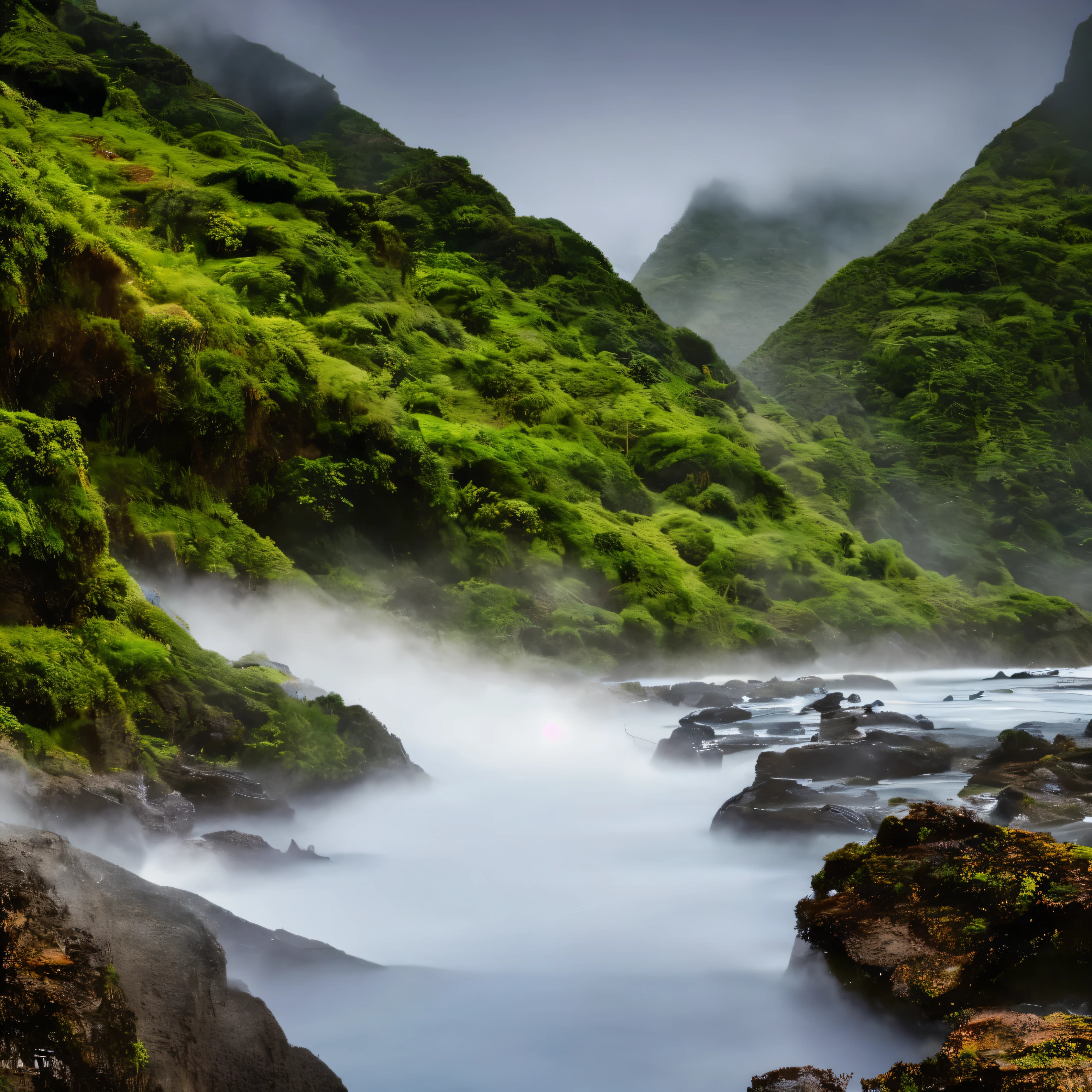 Fundatura Ponorui landscape photography by Mark Adamas, in the morning watching the crowd, mist, light, beautiful nature