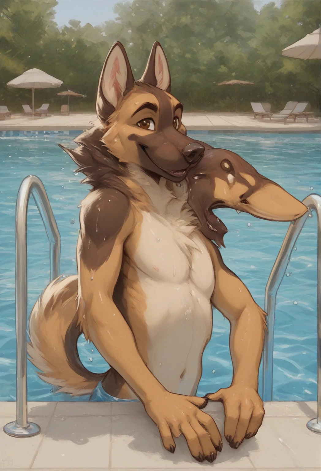 uploaded to e621, uploaded to furaffinity, male, anthro, furry, by ((byondrage)), ((by temporaryunity)), (((drowning))), ((swimming)), (((asphyxiation))), naked, erection, cumshot, solo, full body, wolf, (girly), ((underwater)), (((air bubble))), open mouth, (((panicking))), eye roll, dildo in anus, buttplug, ((anal masturbation))