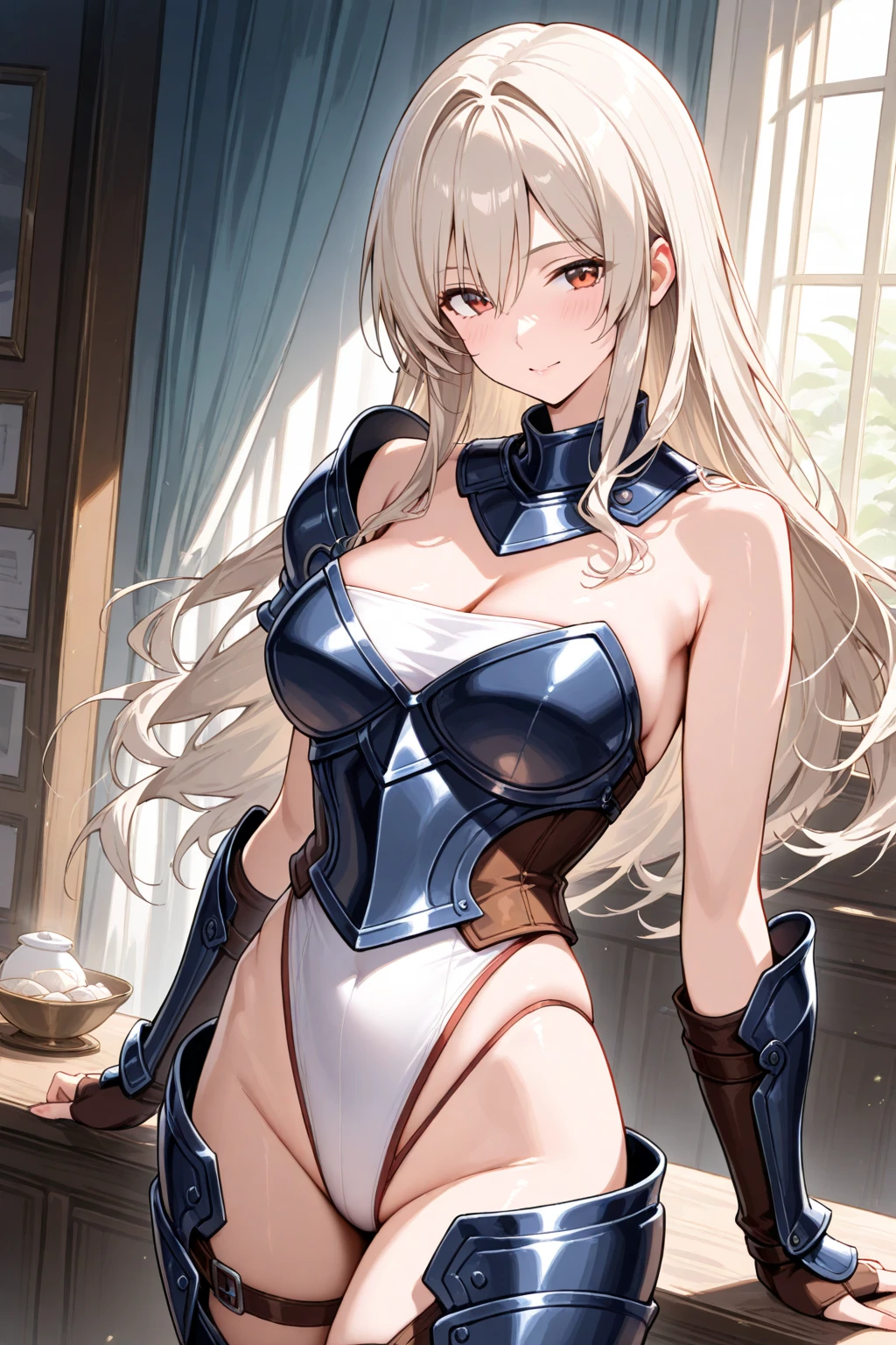 Movie Scenes, Fantasy art, Best image quality, Surreal Portraits,(8k),Ultra-realistic,最high quality ,high quality, High resolution, high qualityの質感,Attention to detail, beautiful, detailed, Extremely detailed CG,detailedなテクスチャ,Realistic facial expressions, masterpiece, in front,dynamic,bold,1 girl, One woman, Age 25, Light brown hair, Long Hair, Up Bang Hair, Floating Hair, Highly detailed skin,curve,,beautiful胸,Mid-chest),{最high quality}, {とてもbeautiful}, {Super detailed}, {最高のAn illustration}, masterpiece,{{{{{Skirt Lift:1.5}}}}},{{{{{Showing off her blue panties:1.9}}}}},garter belt:1.2,((Holy Knight)), Smooth breastplate, ((Platinum Armor))、((((Extremely detailed and intricately decorated armor:1.1)))),Red Cowboy Shot,smooth udder、big 、(Golden Ratio,Tabletop, 最high quality, 最high quality, Official Art, beautifully、beautiful:1.2), Very detailed, colorful,最高のdetailed,An illustration, Great scene, Asheria Costume:1.5, Asheria Costume:1.5, mini skirt,Knee socks, Thighs, gem, Blue Belt,Belt number 1),Course of action, A look of contempt ,From below,Sitting:1.9,Spread your legs:1.9, Lift your legs:1.8,
