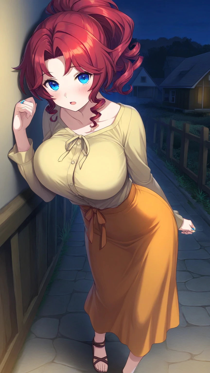High definition, 4K, HD, 8K, Best Quality, Masterpiece, 1woman, historical early World War One 1900s American woman outfit, hair ornament, dress, ivory brooch, pearl earrings, medium length hair, brownish red hair, beautiful face solo, beautiful blue eyes, fair skin, some freckles, nude, naked, appealing to the female gaze